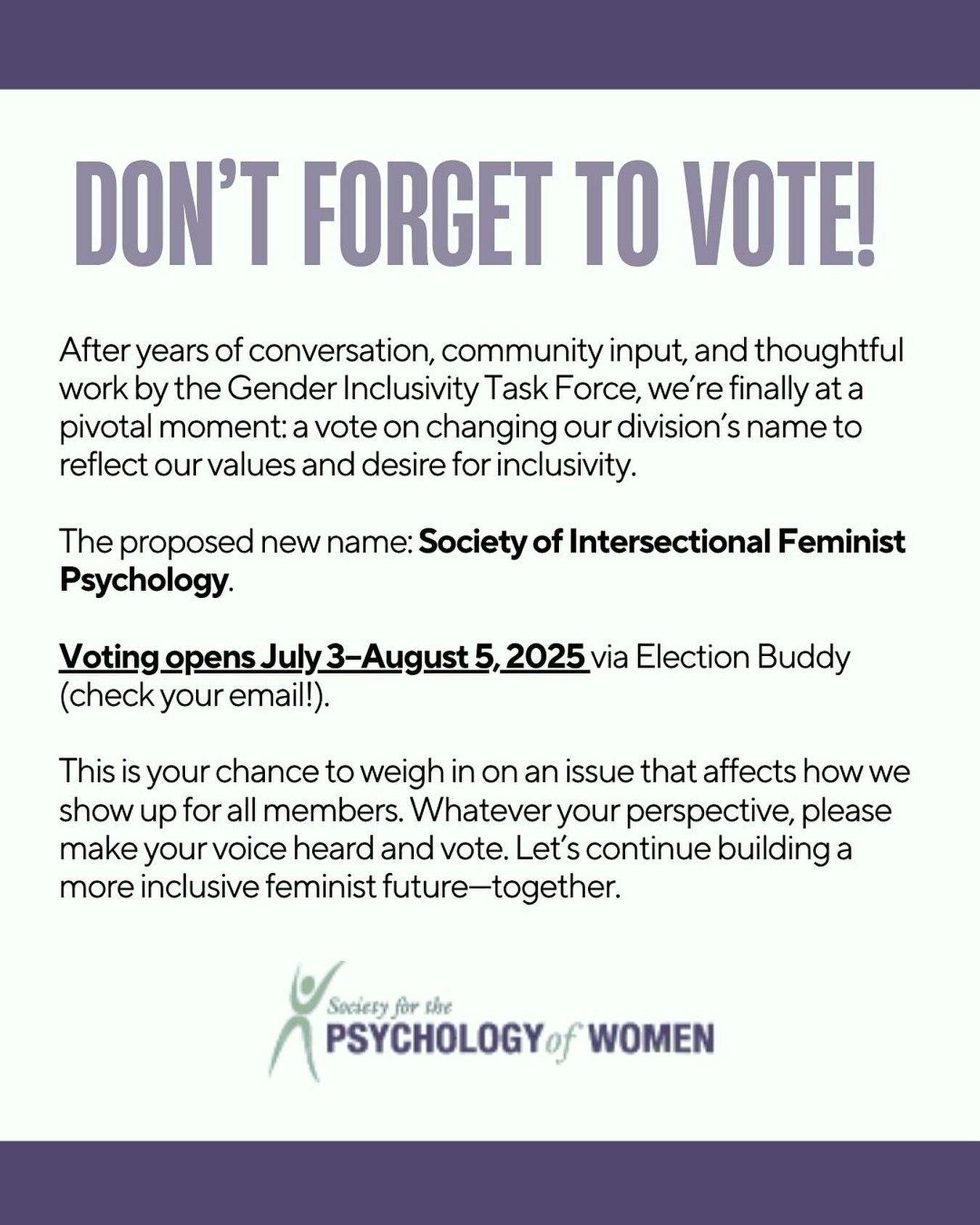 Don’t forget to vote! Your link has been emailed to you. #apadiv35