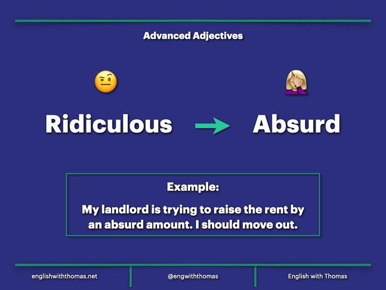 Advanced adjectives to improve your English. Try making your own sentences with each word!
#ielts #toefl #english #vocabulary #advancedenglish #efl #ewt