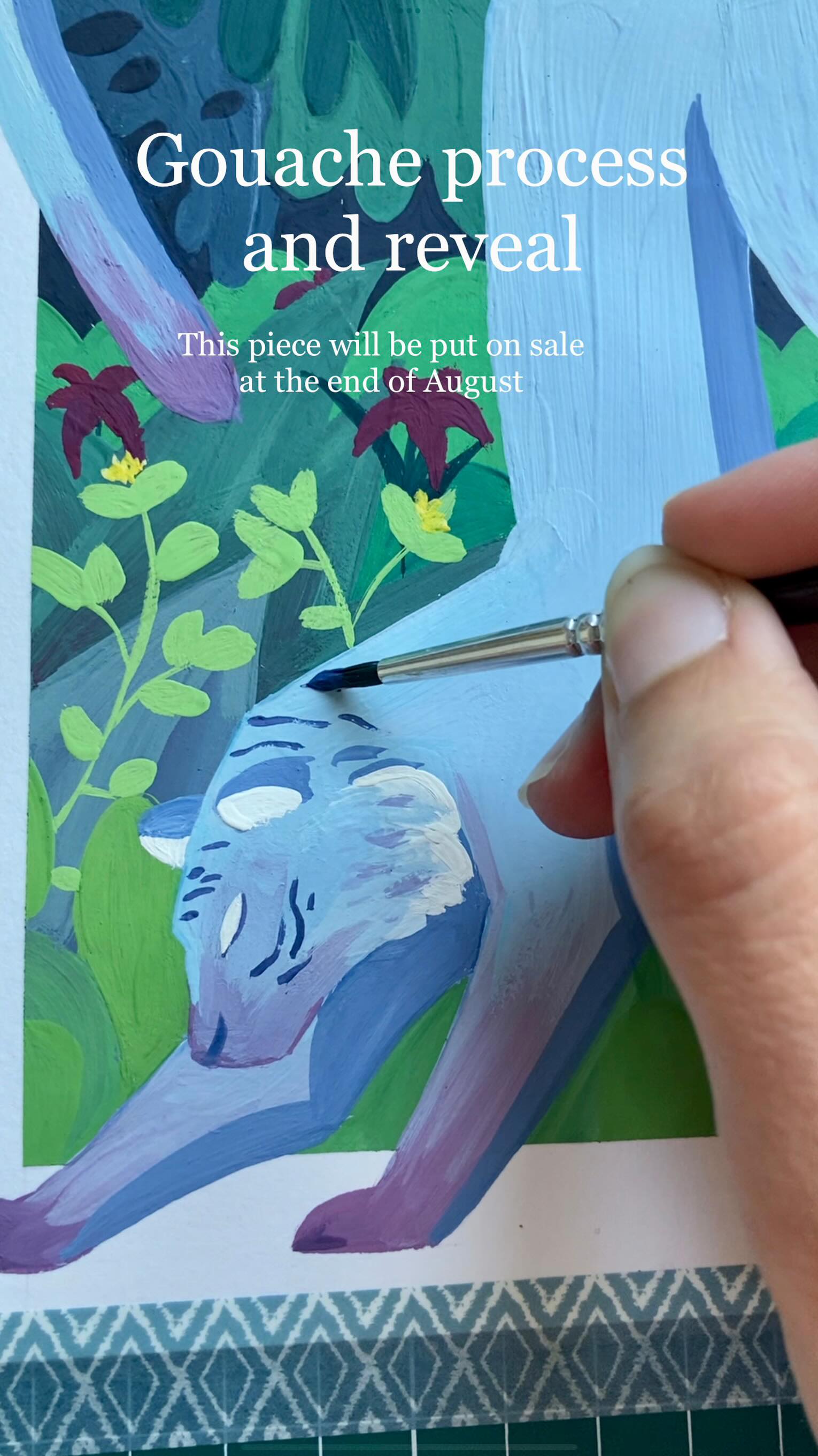 Tiger 1/3 ! 🐯 Very happy to show you the process for the gouache of the first tiger done last month + reveal at the end olalah !!
It’s a very chill video, have some tea and enjoy ☕️
🗓️This piece will be put on sale at the end of August, I am currently thinking about the exact date and prices, I will let you know asap and post format and informations very soon too
I have done 2 tigers so far, I will reveal the second soon and work on the last one probably next weekend hehe !
__________________________________
#thewomenwhodraw #illustratrice #illustratricefrancaise #gouachepaintings #gouacheartist #procreateartwork #procreateillustration #tiger #jungle #childrenart #kidlitillustration #visiblewomen