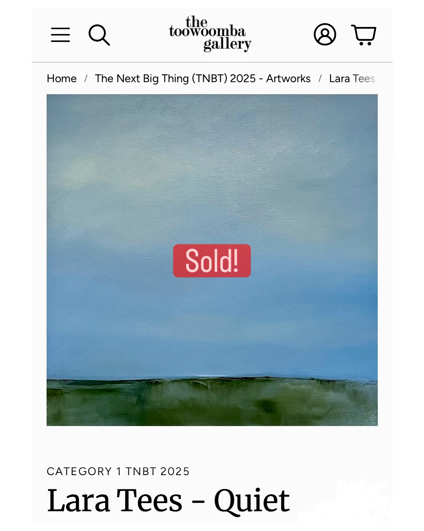 🔴Sold! I’m thrilled to share that ‘Quiet’ has found it’s new home! Thank you so much to the buyer and to Bec, Niki and the team at @thetoowoombagallery for making it possible.
It was so lovely to visit Toowoomba and to have the opportunity to see my work in the gallery, surrounded by so much talent.
Thank you to everyone who came to the opening and all those who have sent their best wishes and offered so much support ❤️