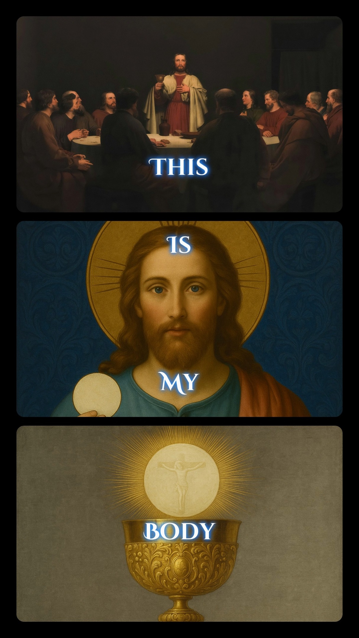This is My Body. 🙏
Not metaphor. Not symbol.
Jesus is bodily present in the Eucharist.
In John 6, He doesn’t soften the claim.
He doubles down: “My flesh is true food. My blood is true drink.”
Want to understand why Catholics believe this so literally?
📖 Read my Eucharist series on isaacbisbee.com or on Substack. (Link in Bio)
Because the Eucharist isn’t a symbol—it’s the sacrament of His presence.
✝️ Follow @bisbeetheologica for more Catholic theology, rooted in Scripture and tradition.
#CatholicReel #Eucharist #John6 #RealPresence #JesusIsHere #CatholicFaith #CatholicTruth #CatholicConvert #CatholicApologetics #CatholicChurch #Sacraments #JesusChrist #CatholicContent #TheologyMatters #CatholicReels #BisbeeTheologica #ThisIsMyBody #CorpusChristi #Monstrance #CatholicArt #CatholicInstagram #CatholicCreator #TheologySummer2025