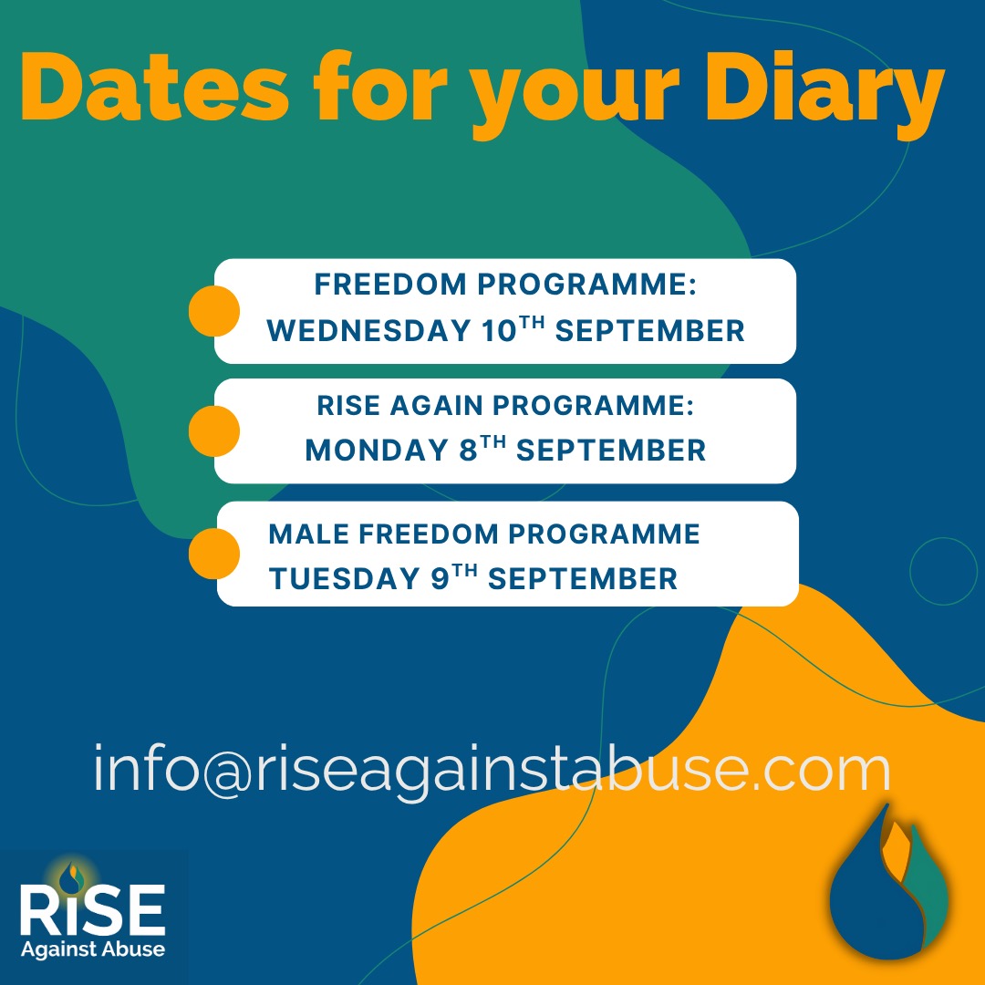 Programmes starting in September. Enrolling now, please contact info@riseagainstabuse.com for a registration form