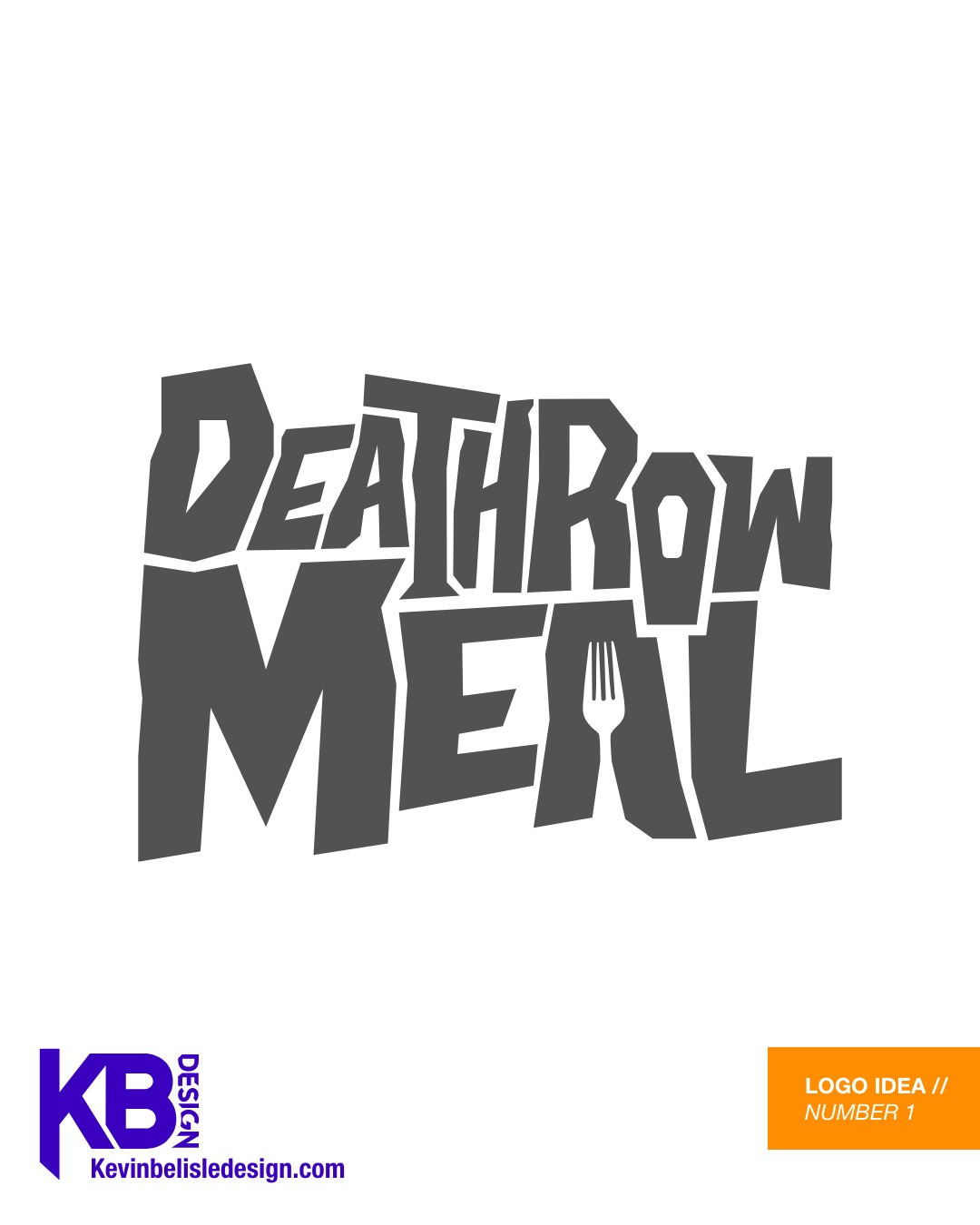 You're starting a new business, and the concept is a hybrid between Yelp and... let's say, Tinder. The business helps users find their "last meal" from a bucket list of restaurants. You got a little wild and bought the domain DeathrowMeals.com. Now you need a logo for this project.
You google "graphic designer in Boise" and find my website. I charm you over the phone, and now you're paying me to come up with three logo concepts. I'm a kick-ass designer and have too many good ideas to not include a fourth. Now, which one do you pick?