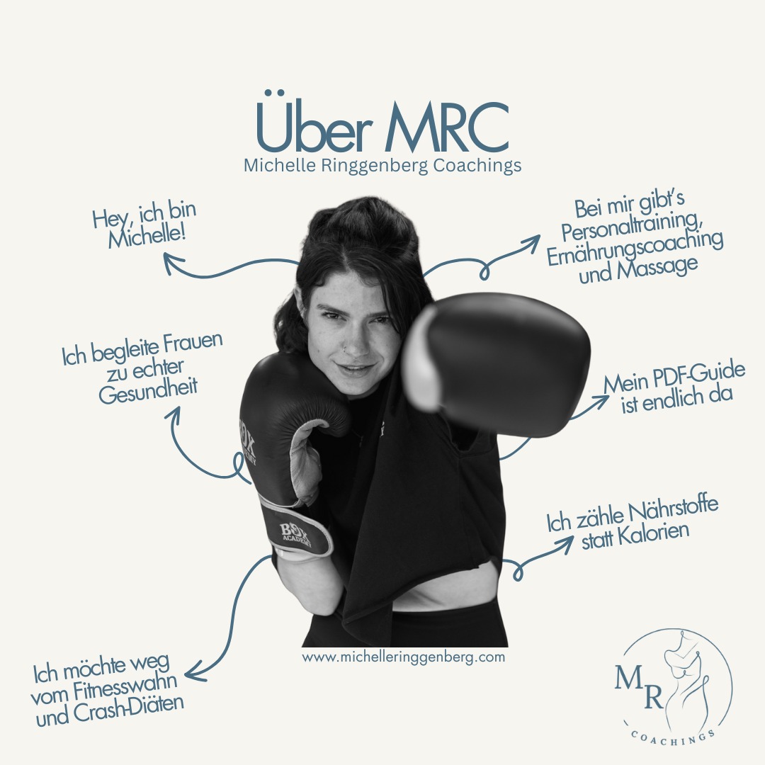 Es ist an der Zeit mich vorzustellen! Schön, dass du bei mir bist. ❤️
„Ich will keine perfekten Vorher-Nachher-Bilder. Ich will echte Veränderung. Und echte Frauen.“
Hey, ich bin Michelle - ich habe MRC (Michelle Ringgenberg Coachings) gegründet, um Frauen zu begleiten. Kein klassisches Coaching, echte und nachhaltige Begleitung.
Nicht zu weniger, sondern zu mehr:
💥 Mehr Kraft
💥 Mehr Vertrauen in den eigenen Körper
💥 Mehr Gesundheit, die bleibt
Was du bei mir nicht findest:
🚫 Diätwahn
🚫 Kalorienpanik
🚫 Fitnessdruck
Was du stattdessen bekommst:
✨ 1:1 Coaching mit echter Verbindung ganz egal ob vor Ort oder online
✨ Ernährung, die nährt – nicht stresst
✨ Trainings, die dich stark machen – nicht schwächen
✨ Tools für deinen Alltag & deine Hormone
✨ Raum, dich wieder mit dir selbst zu verbinden
Die Stimmen in diesem Post sind der schönste Beweis:
Wahre Veränderung beginnt innen.
Und sie wirkt.
Langfristig. Nachhaltig. Ehrlich.
Wenn du fühlst, dass auch du bereit bist –
Dann begleite ich dich gerne.
💙
Die Plätze sind begrenzt damit ich eine gute Qualität der Begleitungen gewährleisten kann.
- Personal Training im Abonnement
- Massagen
- Ernährungscoachings
- BIA
Das Alles gibt's bereits.
zurzeit arbeite ich an meiner Membership für echte Frauen, die sich endlich wohlfühlen wollen.
👉 www.michelleringgenberg.com
#michellecoachtanders #zyklusgerechtessen #gesundgeniessen #frauenpower #nährstoffdichte #coachingfürfrauen #mrcacademy #keinediätmehr #echtstattperfekt #bewegungfürmich