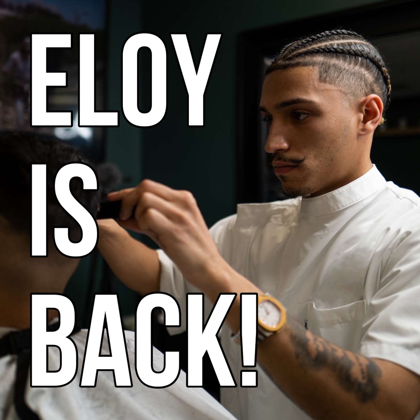 ‼️ ELOY IS COMING BACK ‼️
After spending the last 3 years in Puerto Rico to be with family, fate has brought Eloy back to the states and back where he belongs as part of the crew ! We are ecstatic to have him back!
He will be cutting full time at our Westborough location starting next Sunday August 10th! You can book with him starting now online !