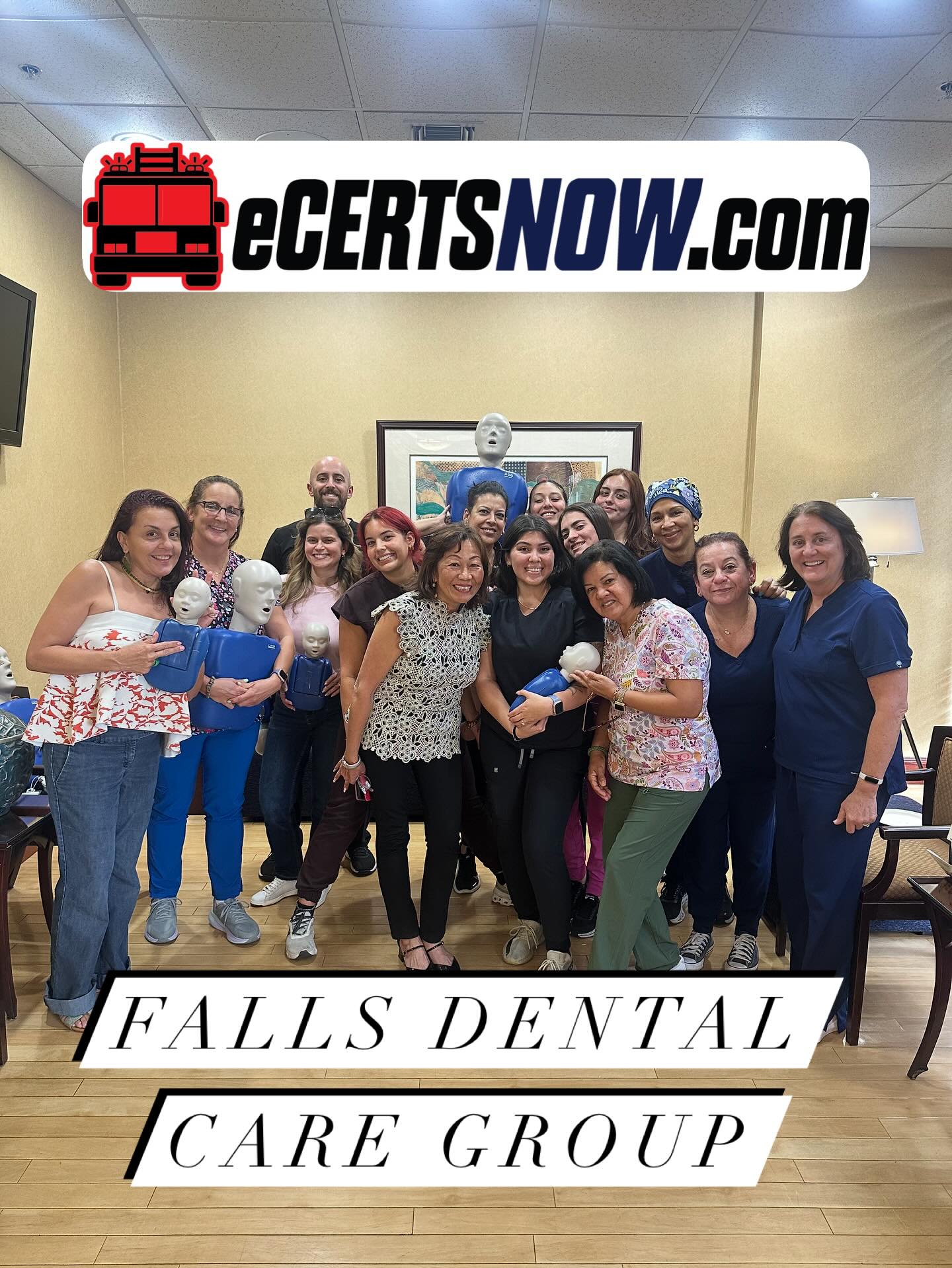 Thank you Falls Dental Care Group for letting us train your staff again this year!
#ecertsnow #ahablsprovider