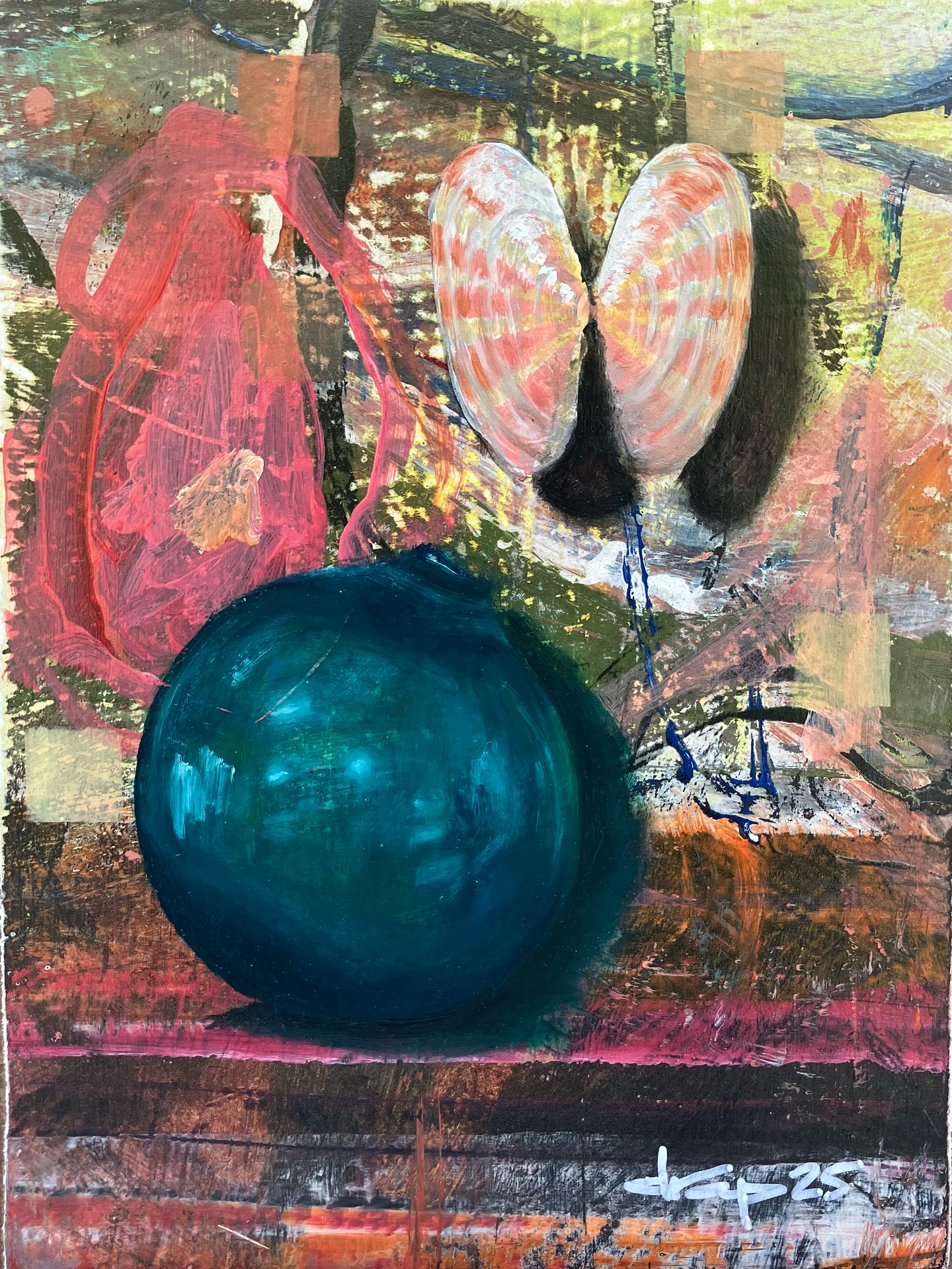 Glass buoy and tellin shell study. 8x12” oil on panel 2025🔴 .
.
.
.
.
.
.
#oilpainting
#contemporarypainting
#dylanrapillard
#bahamianart
#contemporaryart
#caribbeanart
#swissartist
#artistsoninstagram
#artshow
#artoftheday
#stillifepainting