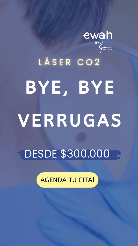 Si llevas tiempo pensandolo y no te has decidido a retirarte esa verruguita que te i comoda, este es tu momento.
Con nuestro nuevo láser de CO2 dile bye, bye en pocos minutos a esa verruga.
Sientete renovado al instante.
Apurate a agendar tu cita médica pues los cupos se agotan pronto.