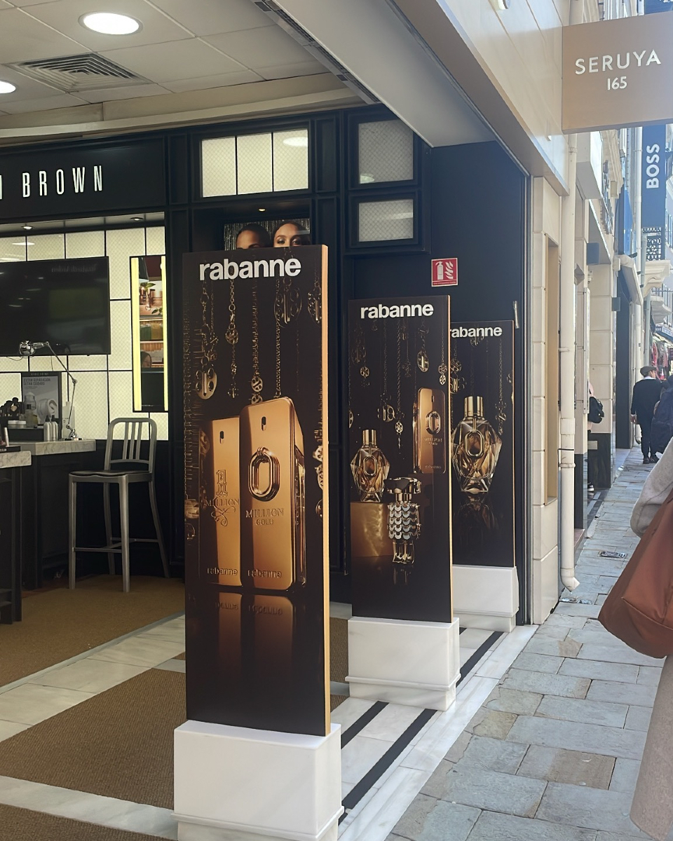 Every inch counts. Your store isn’t just a place to sell, it’s a canvas for your campaign.
From the moment a customer walks by to the moment they check out, your physical space should echo your brand message. These Rabanne displays are a great example of turning storefronts into storytelling.
What spaces could you maximise?
#InStoreMarketing #RetailImpact #EverySpaceMatters #CampaignInMotion #VisualBranding #SketchGi #MarketingInGibraltar