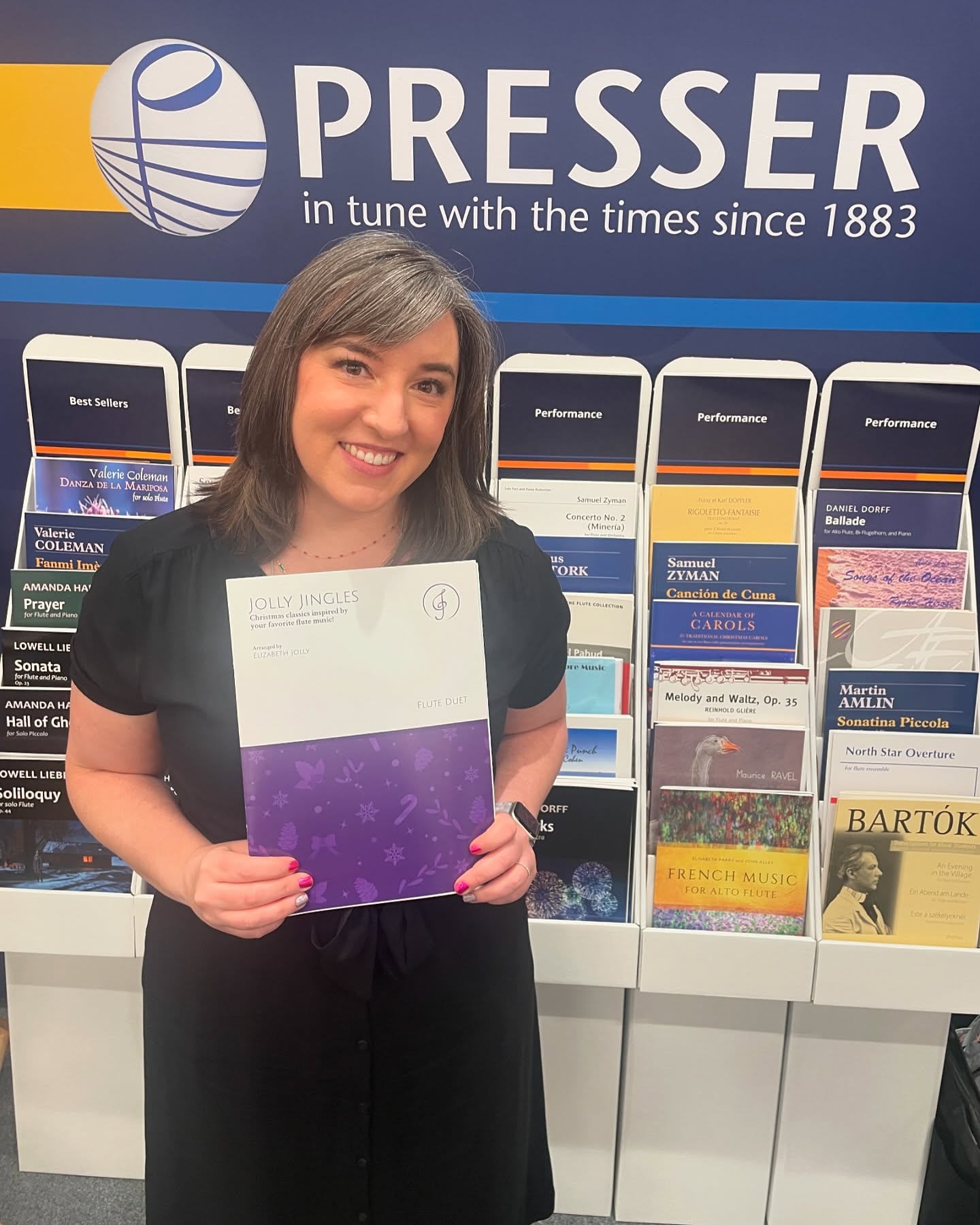 I’ve been keeping a secret, so I want to kick off my NFA convention with a big announcement. I’m delighted to share that Jolly Music has joined the Theodore Presser family of affiliated publishers! They’ll be distributing my pretty purple sheet music to shops worldwide and online - come check it out at booth 319 and say hi when you see me around!
#nfaflute2025 #jollyflute #jollymusic
#flutemusic #flute