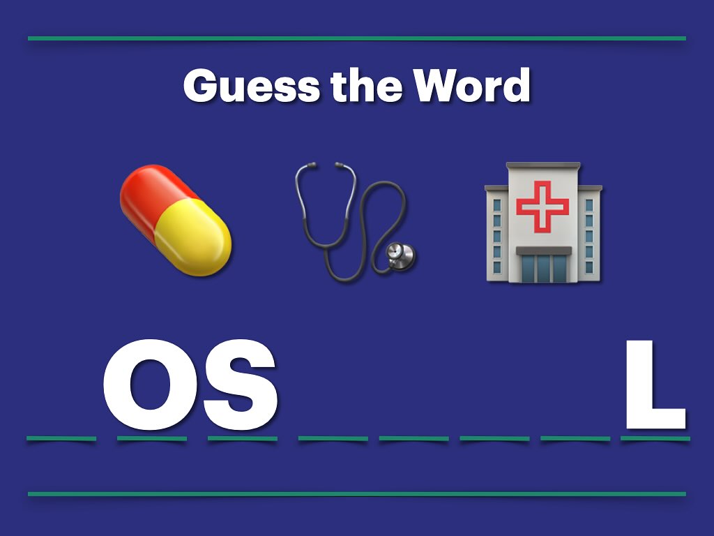 Daily warmup! Can you guess the word without translating the riddle?
I’m a place where care is given,
For cuts, fevers, or the unforgiven.
I have a staff that work with skill,
To help the sick and heal the ill.
What am I?
#dailyriddle #riddlemethis #teacher #english_learning #study #wordgame