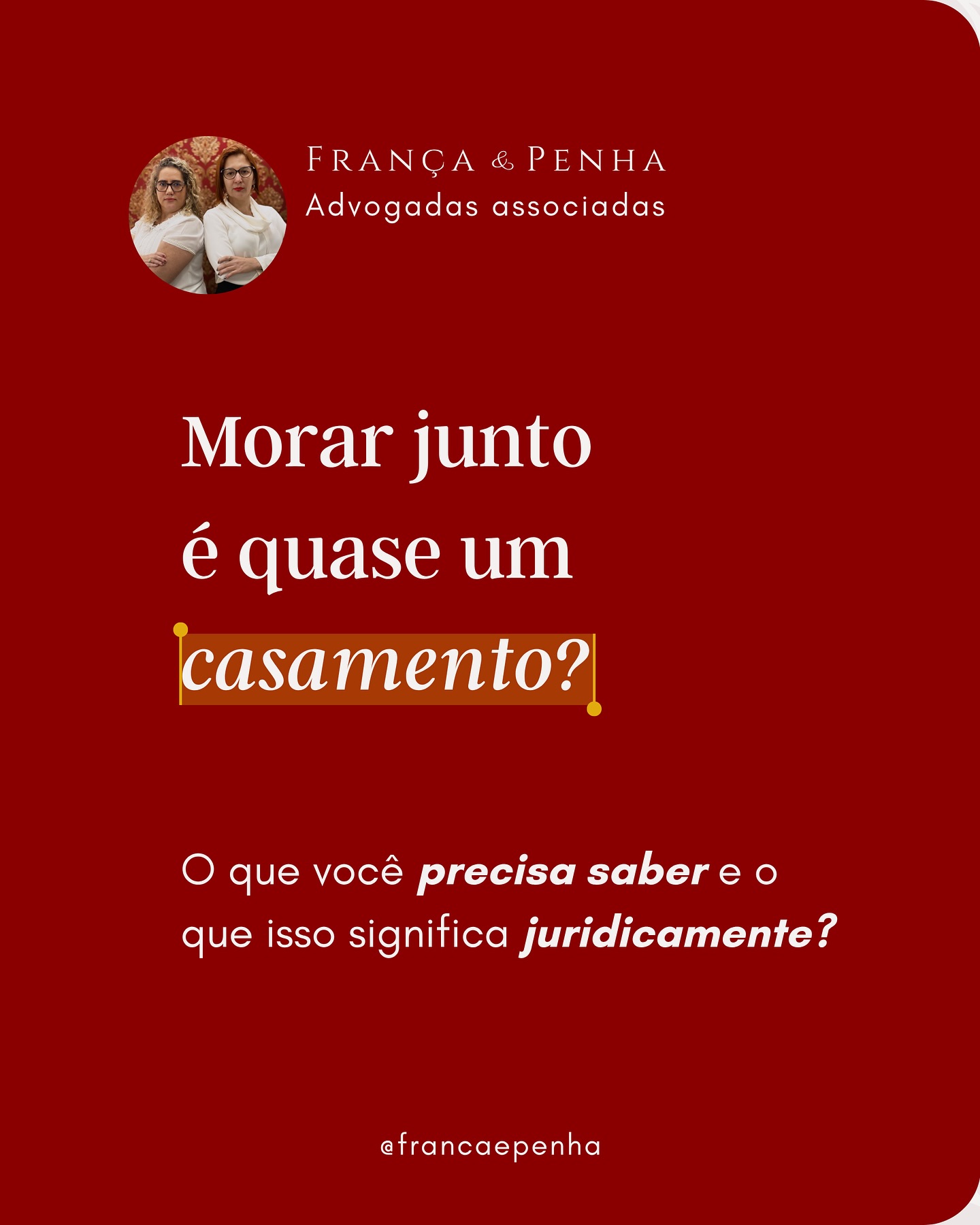 Morar junto é uma decisão cheia de significados, inclusive jurídicos.
Se você está prestes a dar esse passo (ou já deu), entender o que a lei diz sobre a união estável é essencial para garantir tranquilidade e segurança!
Informação é proteção!
Fale com um advogado especializado para entender o que se aplica à sua realidade.
#juridico #direitodefamilia #divorcio #pensao #pensaoalimenticia #advogada #advogadasbrasilia #justica #morarjunto #uniaoestavel