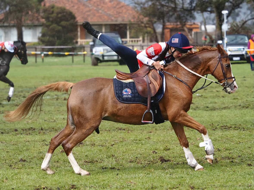 We got just a liiiiitle behind and busy over here this summer, so trying to get back on track for our rider highlights!
This August for our rider highlight we are featuring Molly Pratt, @mp.mga ! 🤠 Molly has traveled the world competing in Games and has had the opportunity to ride many cool ponies both of her own and internationally. She is a great vaulter and an avid rider dedicated to promoting our sport.
When back on American soil, make sure you cheer her on in the Open division where she typically rides on Team NextGen!
Thank you for taking the time to share your love for Mounted Games with us and tell us a little about yourself below. We are so excited to see her continue to flourish in the world of Mounted Games!
1. How long have you played Mounted Games for ?
-I’ve been doing games for about 9 years now.
2. Tell us a little bit about your awesome Games ponies.
-I have two ponies right now but my favorites was probably my pony Honey because she taught me the most, but I’m loving being able to train my own ponies.
3. What is your favorite race?
-My favorites race is hula hoop because I love to vault and a giving someone a good lead, but association is climbing the ranks.
4. Can you share one of your biggest personal goals for this year ?
-My biggest goal for the 2025/26 season is to continue developing my two ponies, they have both made open appearances but are still a bit green to me and have much to improve on.
5. What is a vision you have for our sport ?
-A vision I have for our sport is continuing to improve the level our ponies play at and producing more games ponies to help keep the sport going.
6. A tough one - what’s your favorite Games memory?!
-My favorite games memories are any of the memories from traveling around the world. I’ve been able to make so many friends through this sport and every experience so far has been amazing!