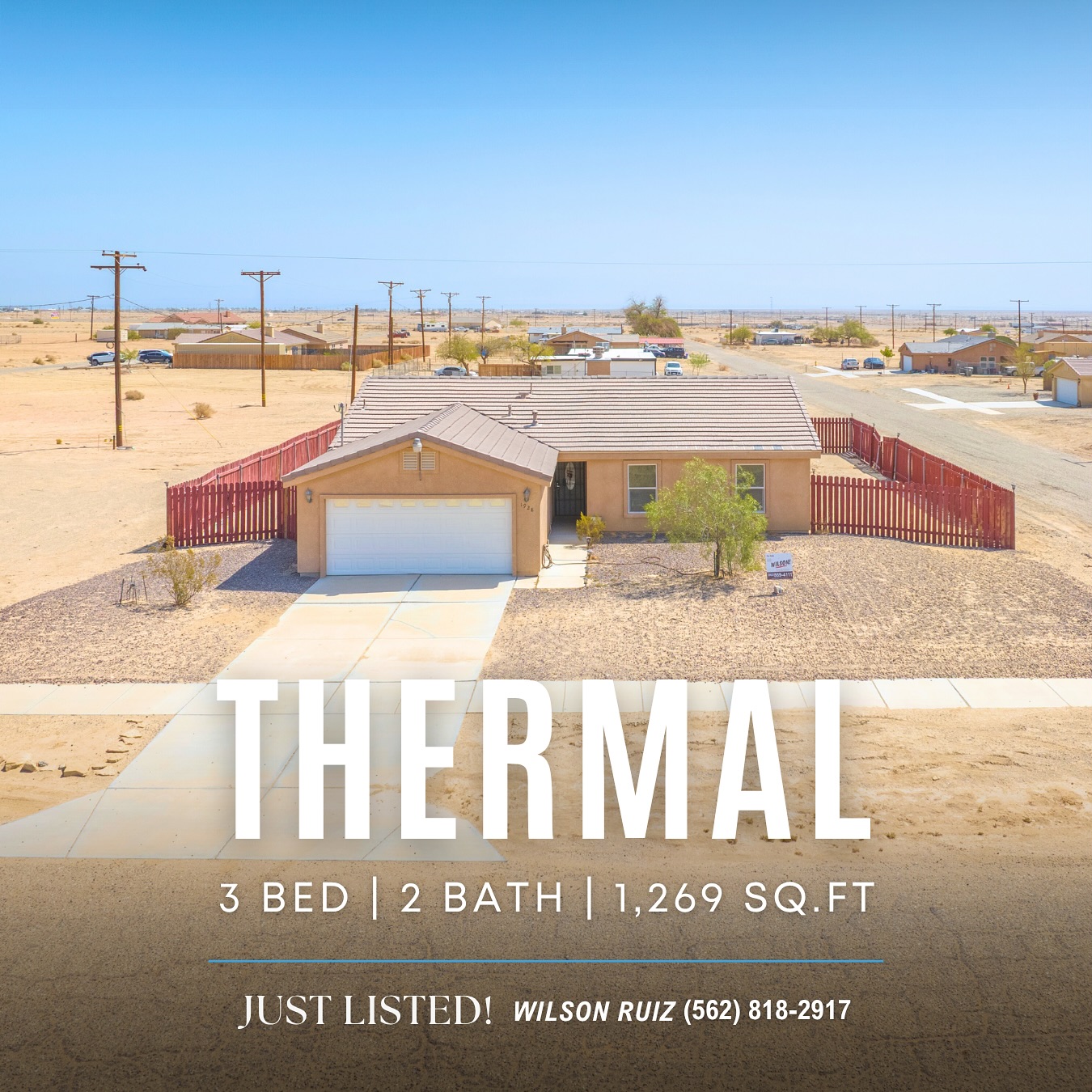 Just Listed‼️🏡
1928 Sunset Avenue, Thermal, CA
This charming corner lot home is a peaceful escape in the heart of the desert. Well cared for and full of character, it offers comfort, privacy and open-air relaxation with beautiful mountain view’s. Plenty of space to design your ideal outdoor area. It’s great for settling in, vacation home, or an investment in a growing desert community. 🏜️🌵
Property Highlights:
• Granite counters
• High ceilings
• Double pane windows
• Open floor plan
• Fireplace in living room
• Spacious corner lot
• 3 Bedrooms • 2 Bathrooms • 1,269 sq.ft • 0.24 acre lot
Priced to sell, submit your offer today!
Call me: (562)818-2917
DM me for a showing
or visit my website-link in bio!
#thermalca #justlisted #homeforsale #moveinready #vacationhome #coachellavalley #newlisting #indiocalifornia #palmsprings #saltonsea #socalrealestate #socal #desertretreat #socalhomes #investmentproperty