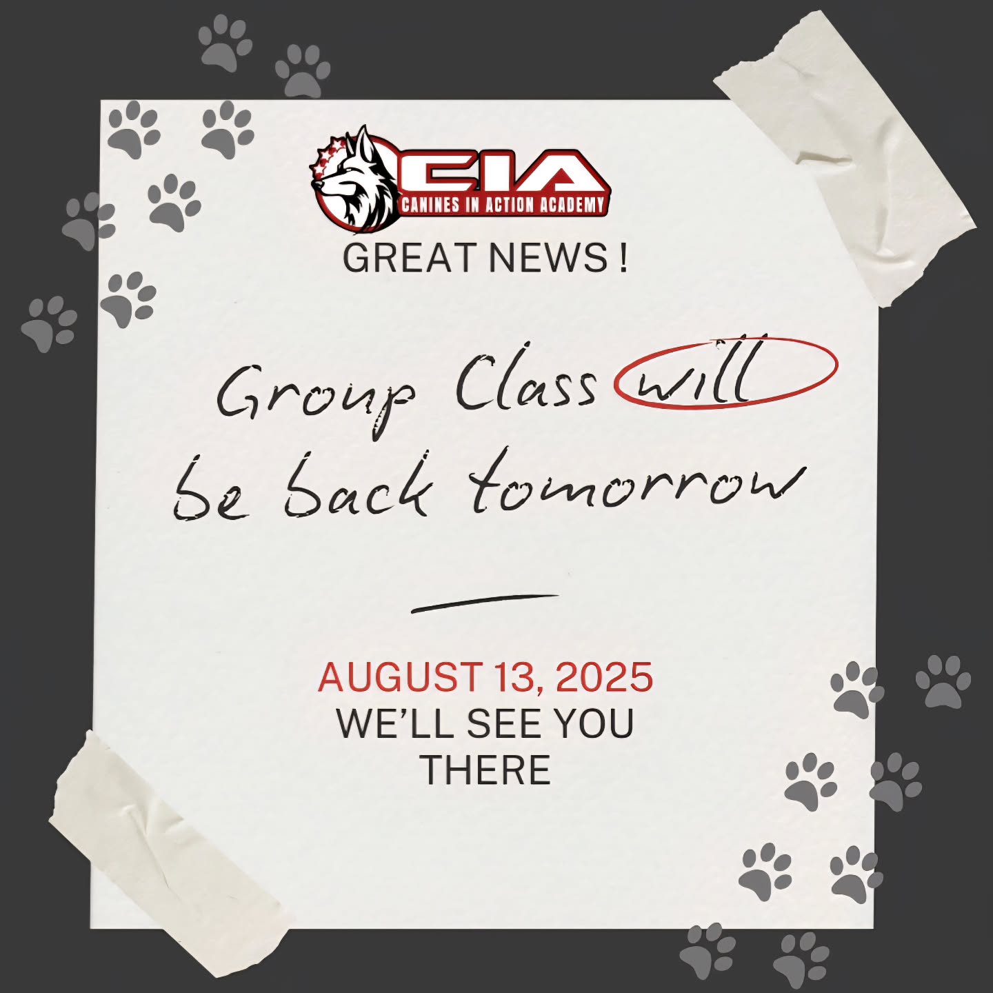 MARTY IS BACK! Do you know what this means? Group class is back as well!!
Group classes will be as scheduled:
Level 1
- Wed @ 6:30pm
- Sat @ 11:00am
Level 2:
- Wed @ 7:30pm
- Sat @ 10:00am
We'll see you then 😊