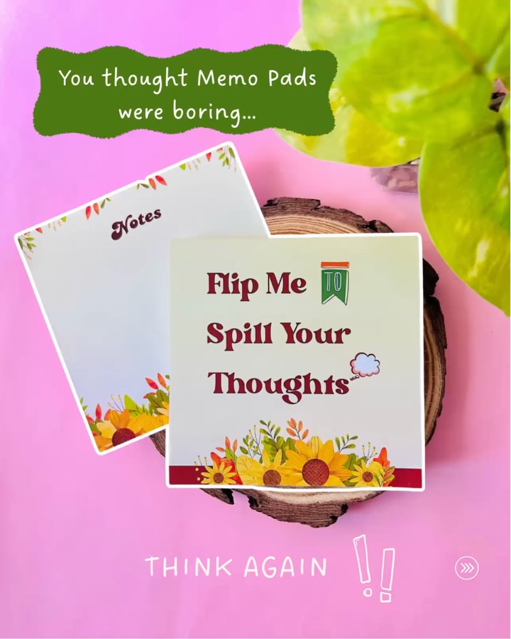 ✨ 5 Creative Ways to Use Memo Pads ✨
💛 From boring to brilliant 💛
Because memo pads aren’t just for jotting down random notes 👀
From day planning to habit tracking — your desk just got cuter and more organised 🌻🪴
Save this for your next stationery inspo session 📒✏️
Which idea are you trying first? 👇
📌 1. Daily to-do lists
📌 2. Habit tracking
📌 3. Grocery lists
📌 4. Daily Affirmations
📌 5. Doddles
🌿 Bonus: Ours come in aesthetic designs so they double as desk décor.
#memopad #stationeryaddict #stationerylove #stationerydesign #deskaccessories #organisedlife #stationerycollection #cutestationery #papergoods #notepad #deskaesthetic #stationeryfinds #productivitytool #curvycrafts