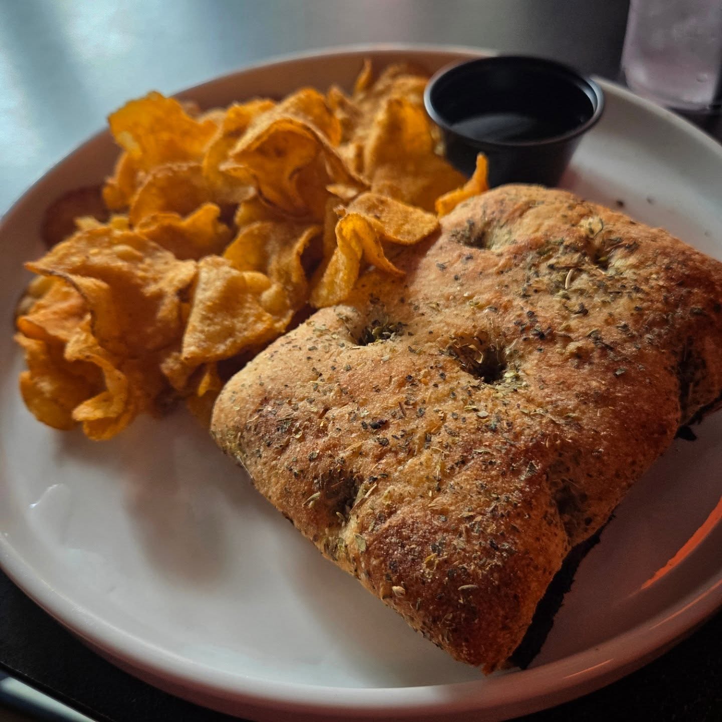 Cheez Loueez from @societygvl
Solid itlian spin on a grilled cheese. We could not stop eating the chips and the hot honey were.
#hothoney #sandwich #italian #threecheese #housechips #greenvillesc #eatgood #munchandmeanderSC #munchandmeander