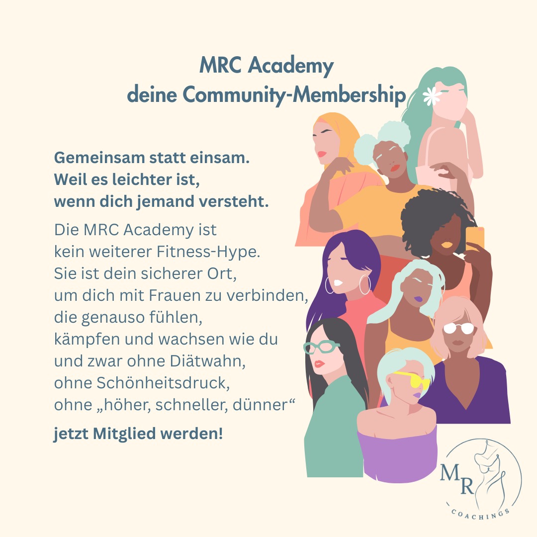 ❤️Es ist so weit – mein Herzensprojekt, die MRC Academy, geht offiziell an den Start!
Gemeinsam statt einsam.
Hier bekommst du nicht nur echten Austausch, sondern auch echtes Fachwissen:
💛 Monatliche Schwerpunktthemen – von hormonfreundlicher Ernährung bis zyklusgerechtem Training
💛 Workouts für jede Zyklusphase – um dich zu stärken, nicht zu erschöpfen
💛 Wöchentliche Rezepte & Tools – alltagstauglich, sättigend & nährstoffreich
💛 Live Q&A & Community Calls – damit keine Frage offen bleibt
💛 Eine Community, die dich feiert – statt dich zu vergleichen
Und das Beste?
Kein Algorithmus, keine KI-generierten Tipps, keine Oberflächlichkeit.
Nur echte Menschen, echter Mehrwert und echtes Wachstum – Schritt für Schritt, Hand in Hand.
🤝 Wir starten JETZT – und ich lade dich ein, Teil der ersten Runde zu sein.
Dein Preis für die Membership bleibt für immer gleich, solange du dabei bist! Auch wenn's später für Neumitglieder einen neuen, höheren Preis geben wird.
Den Link zur Membership steht in der Bio!
MRC Academy – Gemeinsam statt einsam.
💛 Für deinen Körper. Für deinen Kopf. Für dich.
#MRCacademy #gemeinsamistbesser #frauenpower #hormonbalance #coachingfürfrauen #zykluswissen #nährstoffreich #frauencommunity #gemeinsamstark