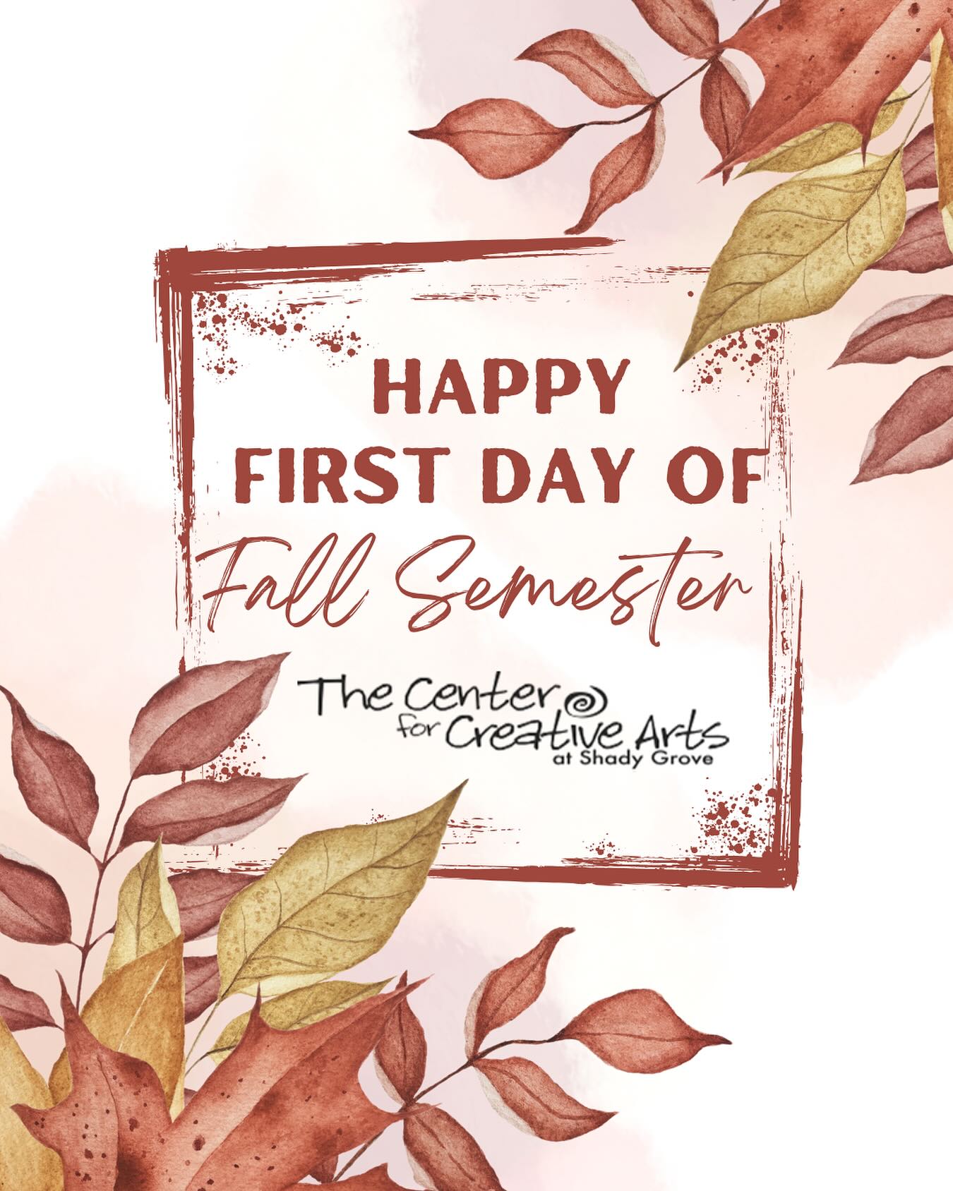 Today is the first day of the Fall Semester at The Center for Creative Arts!