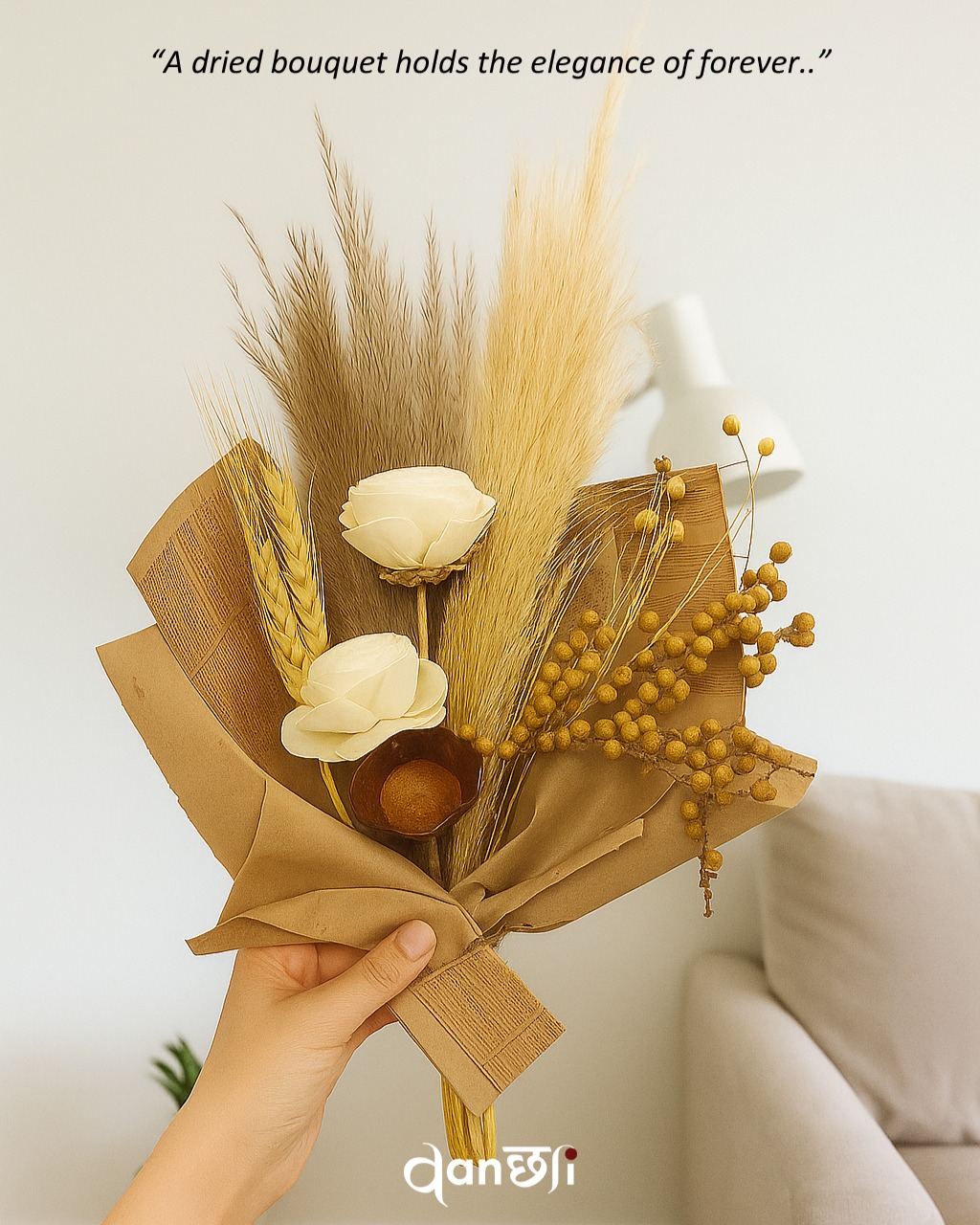 Where nature lingers a little longer… 🌾🌸
Our handpicked dried bouquets are more than flowers – they are memories preserved, beauty that lasts, and art you can hold. Each stem tells a story of stillness, warmth, and timeless charm, making them perfect for your cozy corners or heartfelt gifting. 💛
🌿 Zero maintenance
🌿 Long-lasting elegance
🌿 Thoughtfully curated designs
Because flowers don’t always have to fade – sometimes, they stay to remind you of gentle, simple joys. 🌼
#vanchai #driedbouquet #sustainabledecor #timelessbeauty #ecochic #minimalliving