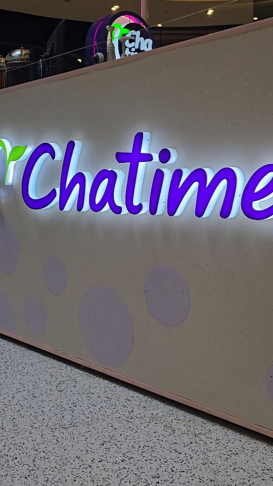 The final piece of the puzzle just clicked in — signage up and running at Chatime Wentworth Point