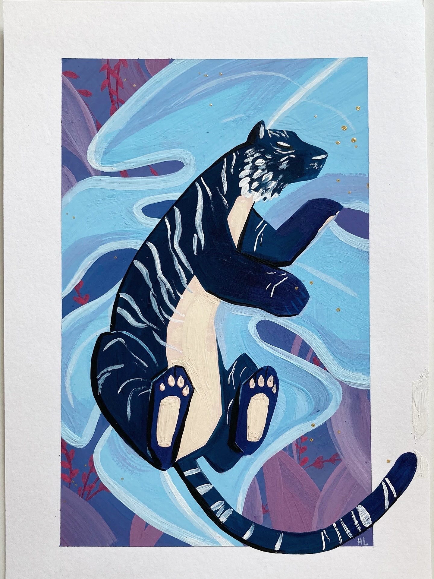 Tiger 3/3 🐯 Here is the last tiger of the serie ! It’s the only one with golden acrylic ✨
📌It will be put on sale with the two others on Sunday 24th of August (10:30am UTC+2)
Originals only, no prints
______________________________
#thewomenwhodraw #illustratrice #illustratricefrancaise #gouachepaintings #gouacheartist #procreateartwork #monstera #monsteraleaf #procreateillustration #tiger #jungle #childrenart #kidlitillustration #visiblewomen