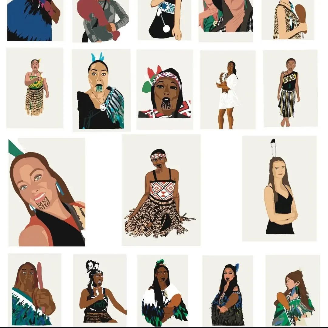 Re cap of our beautiful art work for He Pukapuka Pepeha mō ngā Taiohi wāhine 🌿