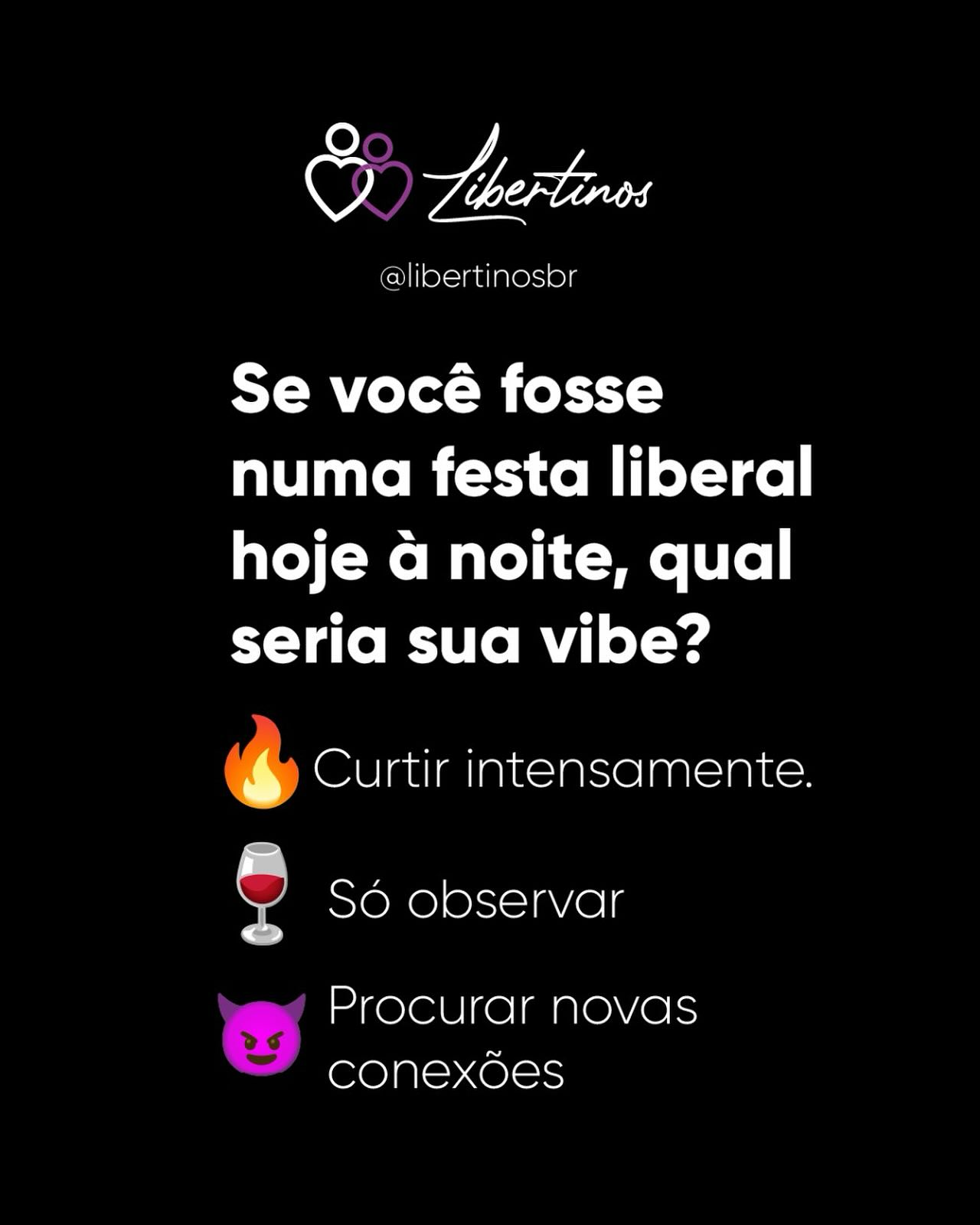 Cada festa liberal é um universo de possibilidades…
🔥 Tem quem mergulhe de cabeça,
🍷 tem quem prefira só observar,
😈 e tem quem vai atrás de novas conexões.
👉 E você, qual seria sua vibe hoje à noite?
Marca nos comentários e descobre quem vibra igual a você 😉
#swingswing #swing #swingers #meioliberal #baladaliberal #casadeswing #casais #casaissafados #bissexuais #bissexual #bissexualidade #hot #hotwife #hotwifelifestyle #libertinage #libertino