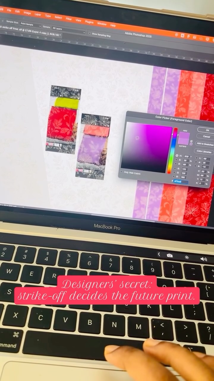 Behind every stunning outfit lies a story of colors, textures & experiments.
Here’s a glimpse into our print-making process — preparing strike-off files, handpicking shades, and setting the tone for an upcoming collection for our new client.
This is where fashion meets artistry.
Stay tuned to see how it all comes together!
#PrintMaking #FashionDesignProcess #SlowFashionIndia #BehindTheScenesFashion #StrikeOff #FashionEntrepreneur #SustainableFashion #DesignerLife #ThreadsTale #FashionStartup #FashionLovers #startyourbrand