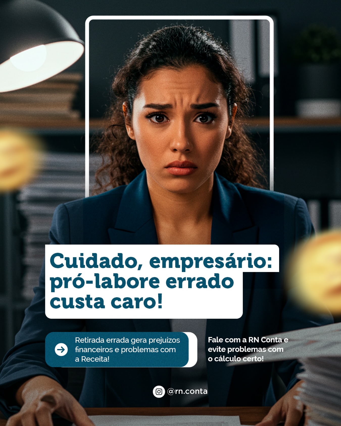 Pró-labore não é “retirada qualquer”. Quando é calculado errado, dói no caixa e na Receita.
Erros mais comuns:
• confundir pró-labore com distribuição de lucros
• definir valores abaixo do mercado
• deixar de recolher INSS/IR
• mudar valores sem registro em folha
Consequências: multas, autuações e dor de cabeça.
Como a RN Conta ajuda:
✔ cálculo do pró-labore ideal conforme seu regime tributário
✔ alinhamento entre pró-labore e distribuição de lucros
✔ regularização segura, se necessário
Quer evitar riscos e pagar o justo? Fale com a RN Conta no direct.
.
.
.
.
#prolabore #contabilidade #empresario #empreendedor #financeiro #contador