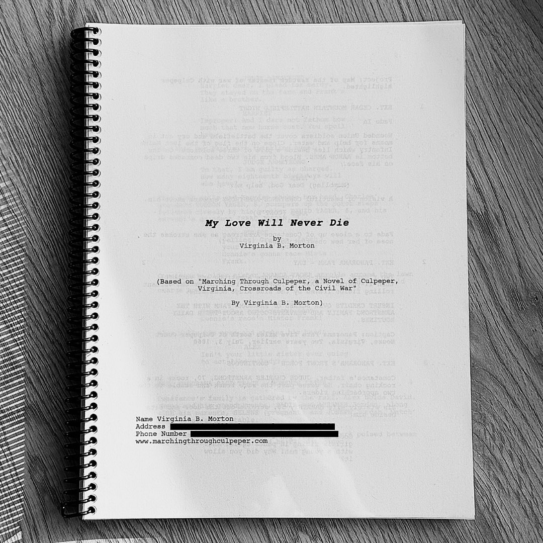 I can hardly believe it, but I’m tremendously exited to announce that I just signed on to write the original score for my first feature length film, a civil war drama called “Love Never Dies”. (script shows working title)
I’m still pinching myself. I’ll be writing and producing the orchestrated soundtrack for a wonderful story initially adapted from a book, then a stage play, and now in the format of a movie, shooting for a fall 2026 release. I’ve always wanted to have a go at scoring a proper film, but I certainly wasn’t expecting an opportunity like this to come about any time soon for a little guy like me. Could not be more thankful to the Lord for bringing this about in ways I couldn’t have planned myself!
Check out the article below for more info on the film, and read the original narrative permutation, “Marching Through Culpepper”
https://starexponent.com/news/local/history/article_2c486d12-11c1-456b-a1d1-7f9630ee9978.html
#filmscore #composer #orchestration #loveneverdies #soundtrack