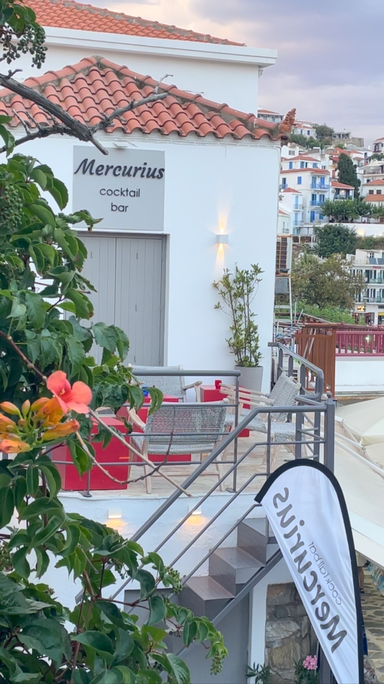 Pour decisions with a view. 🍸🌊 #mercuriuscocktailbar #skopelos #greece