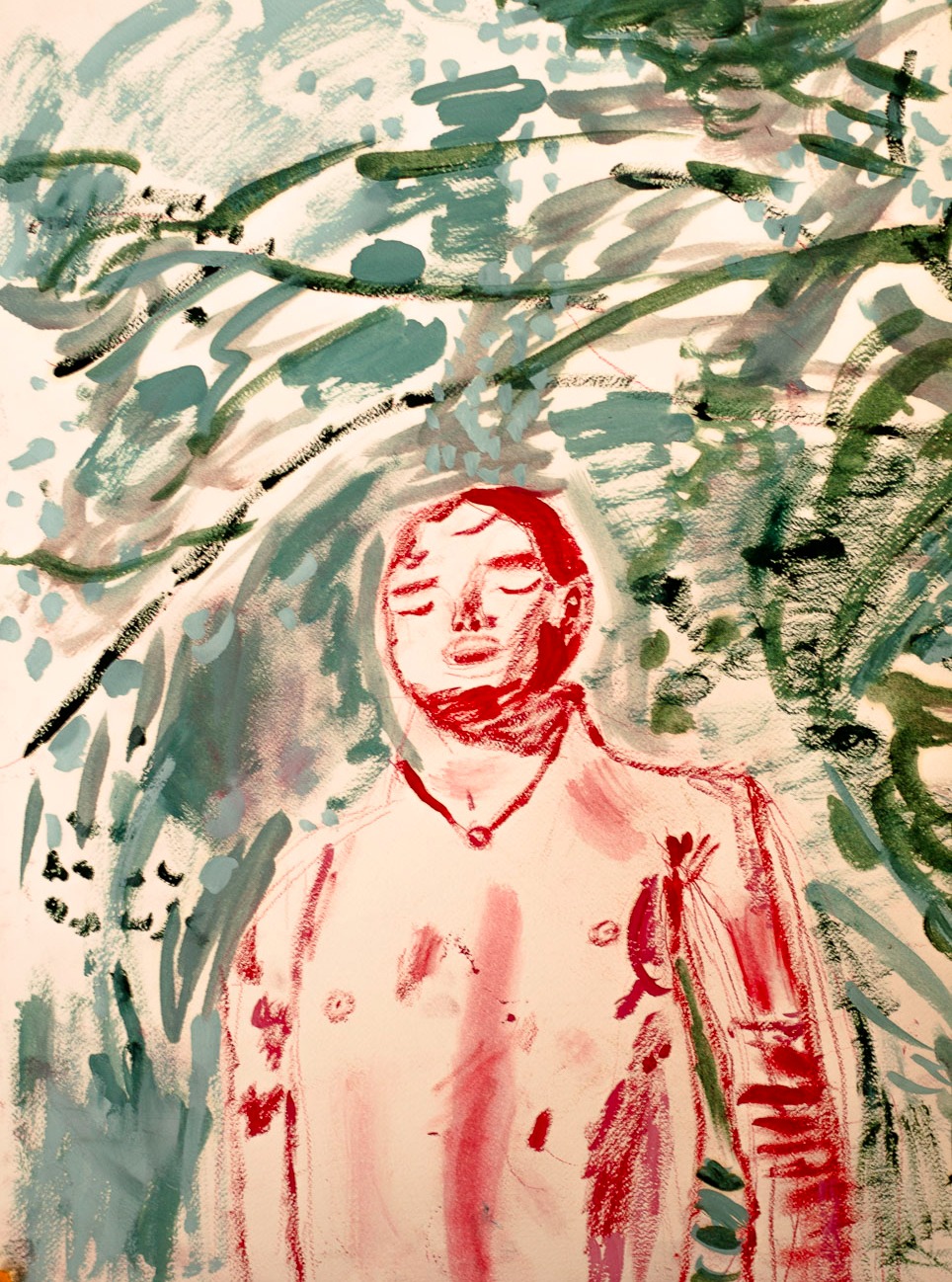 Marvel : Ni effacé, ni encore affirmé,
60 × 70 cm, encre et huile sur papier Fabriano.
En transition de genre.
#artcontemporain #peinture #portrait #fragilité #mémoire #corps #artistepeintre #oeuvre #peinturecontemporaine #vulnérabilité #artvisuel#transition #identité