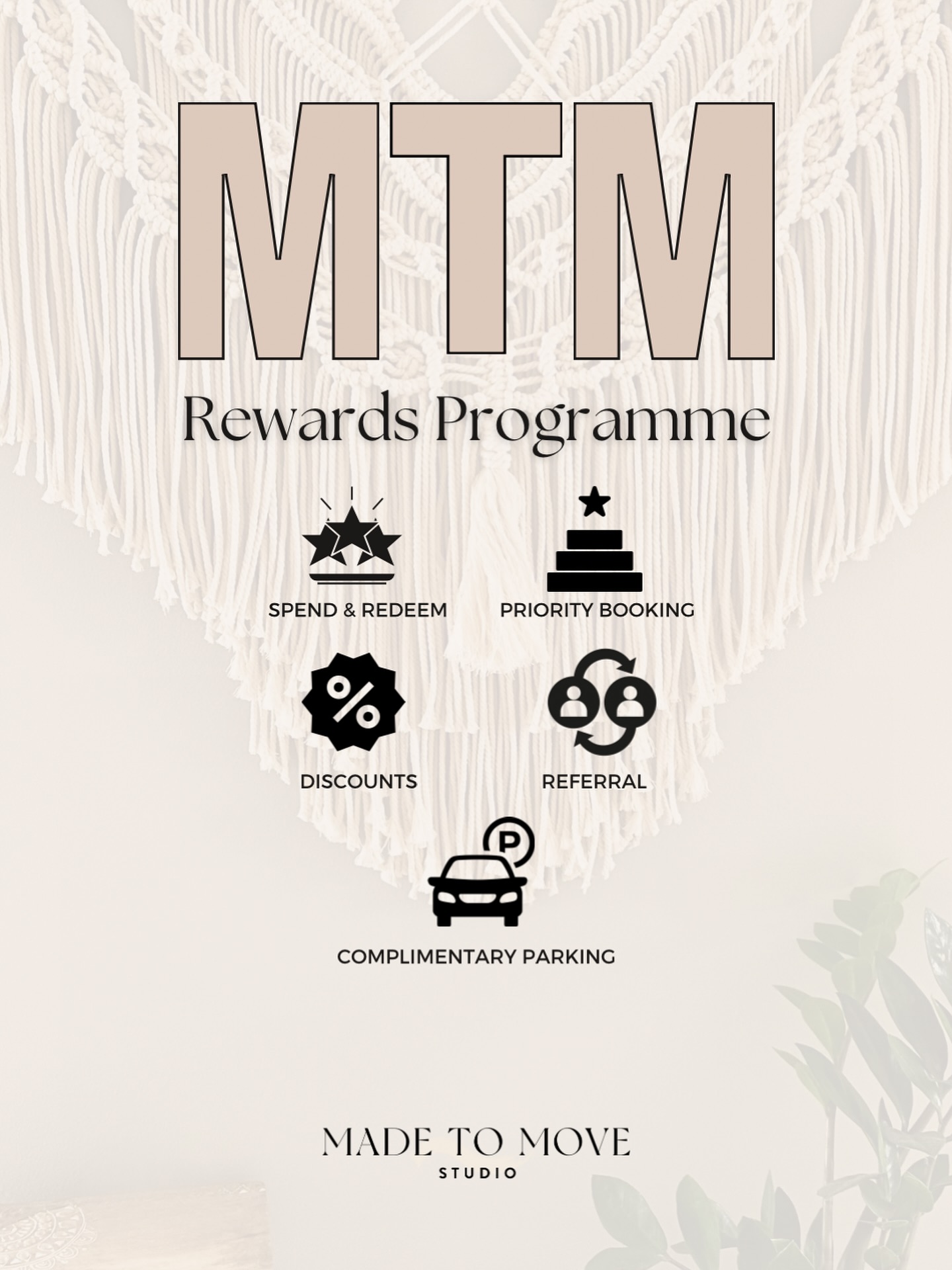Your dedication to your well-being deserves to be rewarded 🎁 At Made To Move Studio, we’re here to support you every step of the way, helping you stand taller, move freely, and feel stronger.
Reintroducing our ✨ MTM Rewards Programme ✨
—a special thank you to our amazing community.
Private and Credit-Package Holders can now enjoy exclusive perks 😍 that make your Pilates practice even more rewarding.
Here’s a sneak peek at what’s in it for you:
Spend & Redeem 👉🏼: Earn points with every Private and Credit Package purchase to offset your next package.
Priority Booking⬆️: 30 Days in advance booking and a chance to secure a sure slot in class if you’ve advised us 48 hrs in advance that you’re on waitlist* No more waiting!
Merchandising and Partner Discounts 😎:
- Ritual Cafe 10% off
- LNDR 20% off precision-engineered gear with code LNDR_1849 till 30 Dec 25 (new code will be given after!)
Referral Rewards 💝 :
- Share the Gift of Movement by referring us for reward points
- Earn points by sharing your Google Review
Complimentary 🅿️ : Say goodbye to parking woes and focus on what matters—your Pilates workout.
And did we mention, points never expires? Check out our website for more info🤩
You are Made To Move- so Move & Transform 🏃🏻♀️
