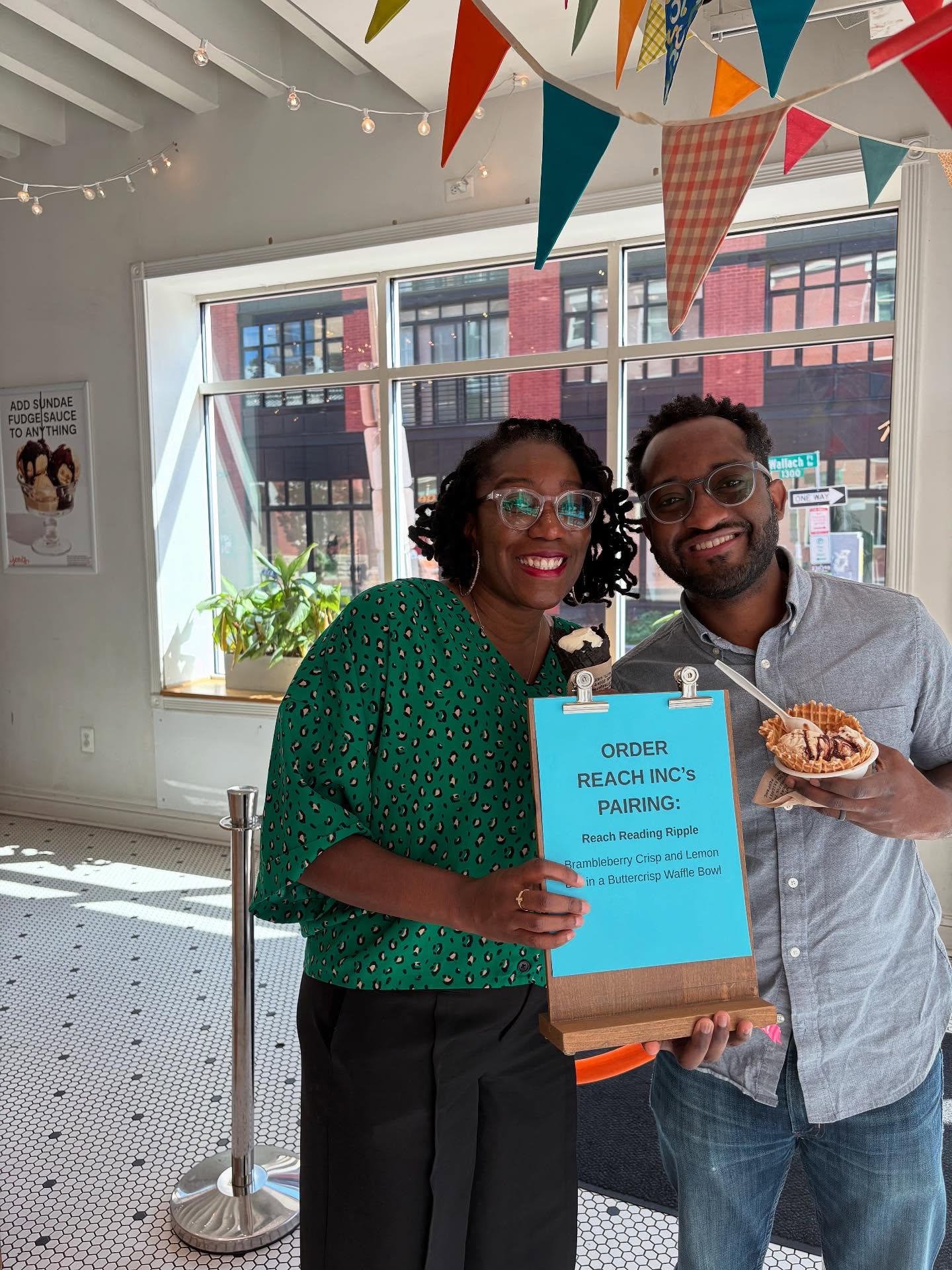 Thank you to everyone who joined us at @jenisicecreams (14th St NW location) on August 25th to support Reach! 🍦✨ We’re especially grateful to our board members and community friends who came out to enjoy ice cream and give back. Totals raised are still being counted, but we’re already feeling the love and support. 💙