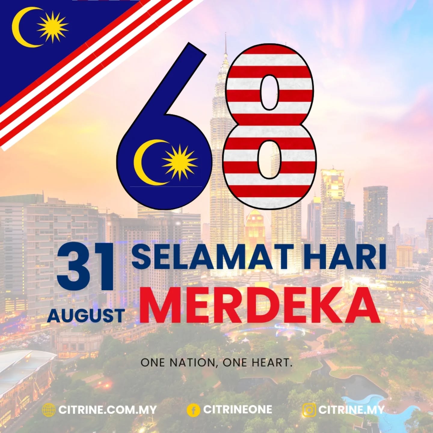 This Merdeka, we honour the strength of our nation and the resilience of its people. 🇲🇾 May we continue to grow together, stronger and united. Selamat Hari Merdeka!
#HariMerdeka #Merdeka2025 #Merdeka68 #MalaysiaBoleh #ProudlyMalaysian #BangsaMalaysia