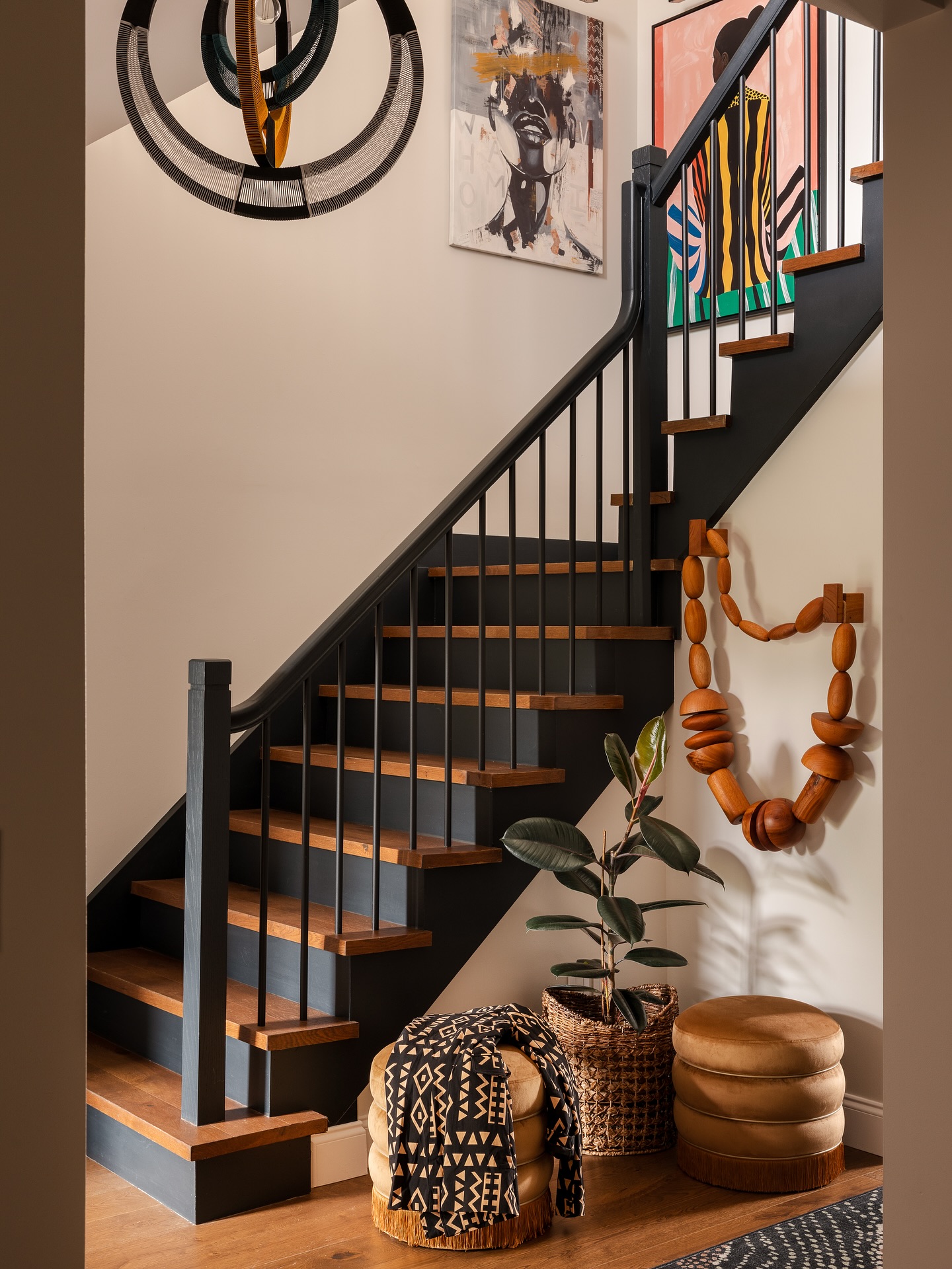 🚪 Before & After: Entryway Transformation ✨
An entryway sets the tone for the home—it’s both an introduction and a transition that connects to other spaces.
We took this one from dated to bold: the stairs were painted black for presence, the yellow paint was replaced with crisp off-white walls to create contrast, and the old tile was swapped for new wood flooring. To make it both practical and personal, we added easy-to-move seating—perfect for slipping shoes on and off and doubling as extra seating when entertaining.
The result is an entryway that feels intentional and welcoming. Proof that transition spaces deserve just as much love as the main rooms.
Somehow I’ve had a lot of convos about foyers and stairwells this week, so it felt like the right time to share this one.
Photographer: @MikeVanTassell
#EntrywayDesign #StaircaseDesign #BeforeAndAfter #InteriorDesign #bethdianasmith