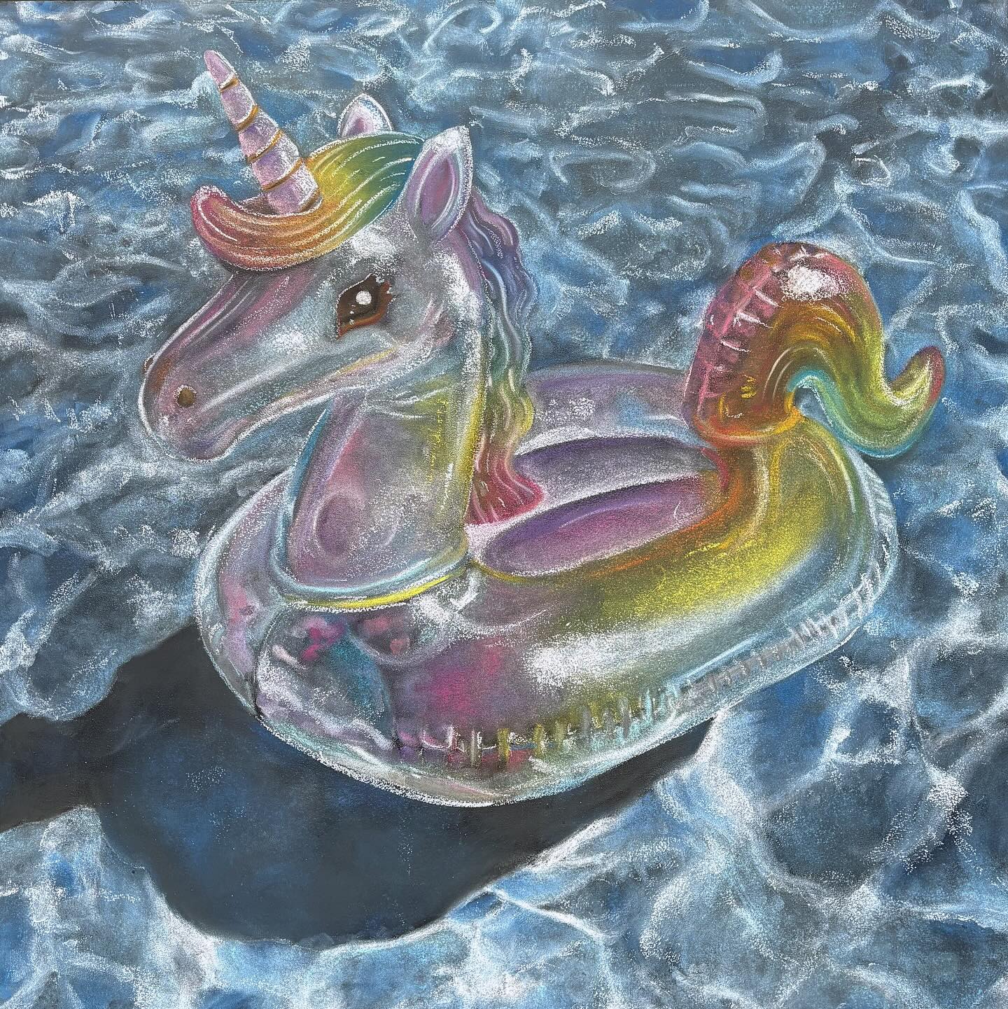 Spent yesterday at @carlsbadvillage chalking with some other artists! Theme was “summer”. Who doesn’t love a unicorn pool floatie?! 🦄 🌈
Thanks for hosting us, Carlsbad Village Association! These were done on 4’x4’ panels that will be on display in the courtyard near The Coyote Bar and Grill for a while! Go check them out!
#Carlsbad #CarlsbadCA #CarlsbadChalk #SanDiegoChalkArtist #ChalkArt