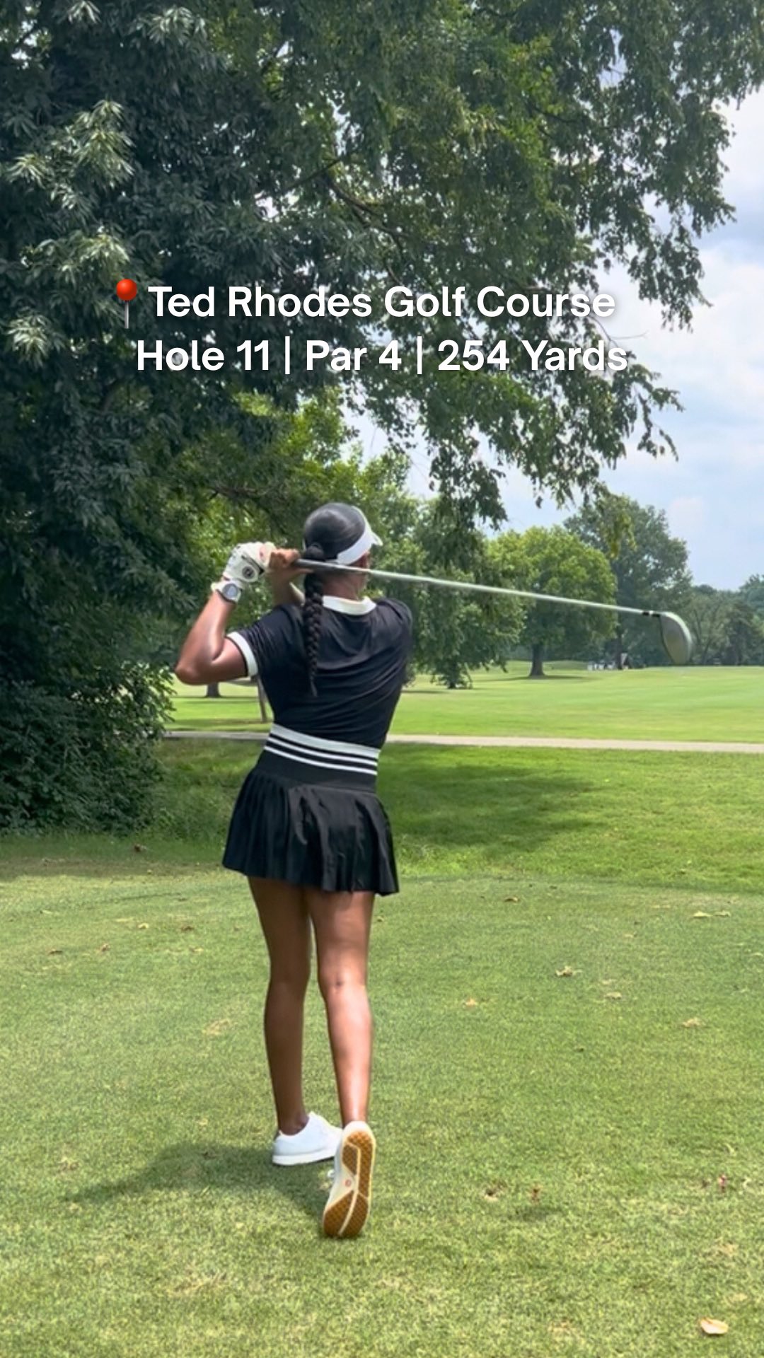 🚨 BIRDIE ALERT 🚨 📍Ted Rhodes Golf Course | Hole 11 | Par 4 | 254 Yards
Definitely the best hole I played that day. So happy I didn’t miss that Birdie putt 🤣 #Birdie 
.
.
.
.
#GolfAddict #Golf #GolfLife #GolfGirl #BeginnerGolfer #Golfer #GolfContent #BlackGirlsGolf #ContentCreator #Nashville #NashvilleInfluencer #TedRhodesGolfCourse #GolfFashion #GolfOutfit #GolfSwing