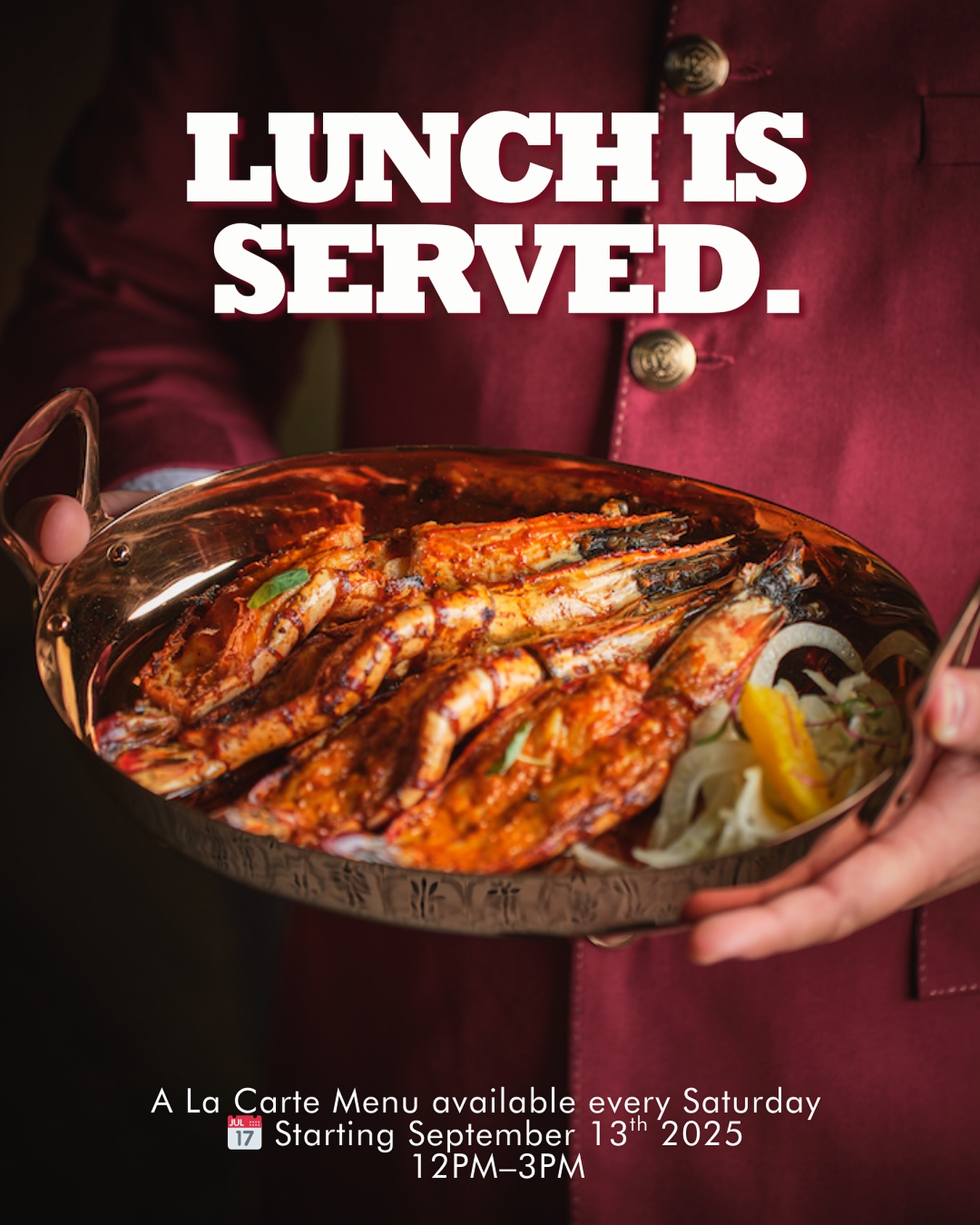 You asked, we listened. ✨
Starting Saturday, September 13th, join us for our very first à la carte lunch service at Daryaganj. From 12PM–3PM, Saturdays will now be all about savoring your favorites, your way.
📍 Park Plaza, 9 Sukhumvit Soi 18
📞 +66 2 658 7077 | +66 88 642 4477
🍴 Reserve your table and be part of the very first service.