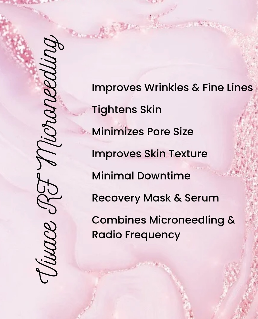 Vivace is a new treatment approach that combines microneedling and radio frequency energy! Radio frequency provides heat that stimulates collagen production and when combined with the state-of-the-art microndeedling, the Vivace treatment can:
Alleviate wrinkles & fine lines
Tighten skin
Minimize pore size
Improve texture & tone
Shows immediate results
Virtually pain free
Minimal downtime
Book a free consultation with us to see if you are a good fit! First time clients to this treatment get $100 off
#vivace #vivaceexperience #denvermedspa #rfmicroneedling #microneedling #denverfacial
