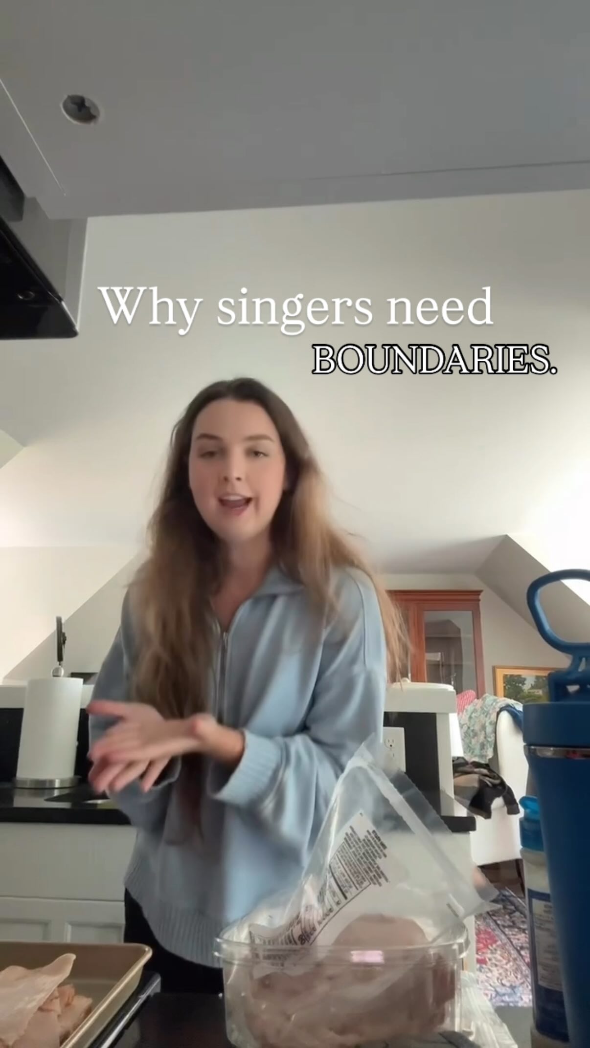 NOT TO MENTION having boundaries and being an advocate for yourself with others in the industry:
Directors, coaches, fellow performers, managers, agents, light & around, costuming, ETC. 
Performing is an energy exchange, BUT it doesn’t have to bleeeeeed you of your life force and inject you with 
😞 self doubt and judgement when you “mess up”
🥳 and ELATION when you perform well 
To the point where you never know what is going to happen and you start to FEAR the uncertainty. 
(Speaking from experience LOL) 
It’s IDEAL to become so self protected and loved that you could care less what people think and get to 
Just LOVE performing. 
Because what is life about… truly?? 😜
🥰Follow @emilyhollowayvoice for more