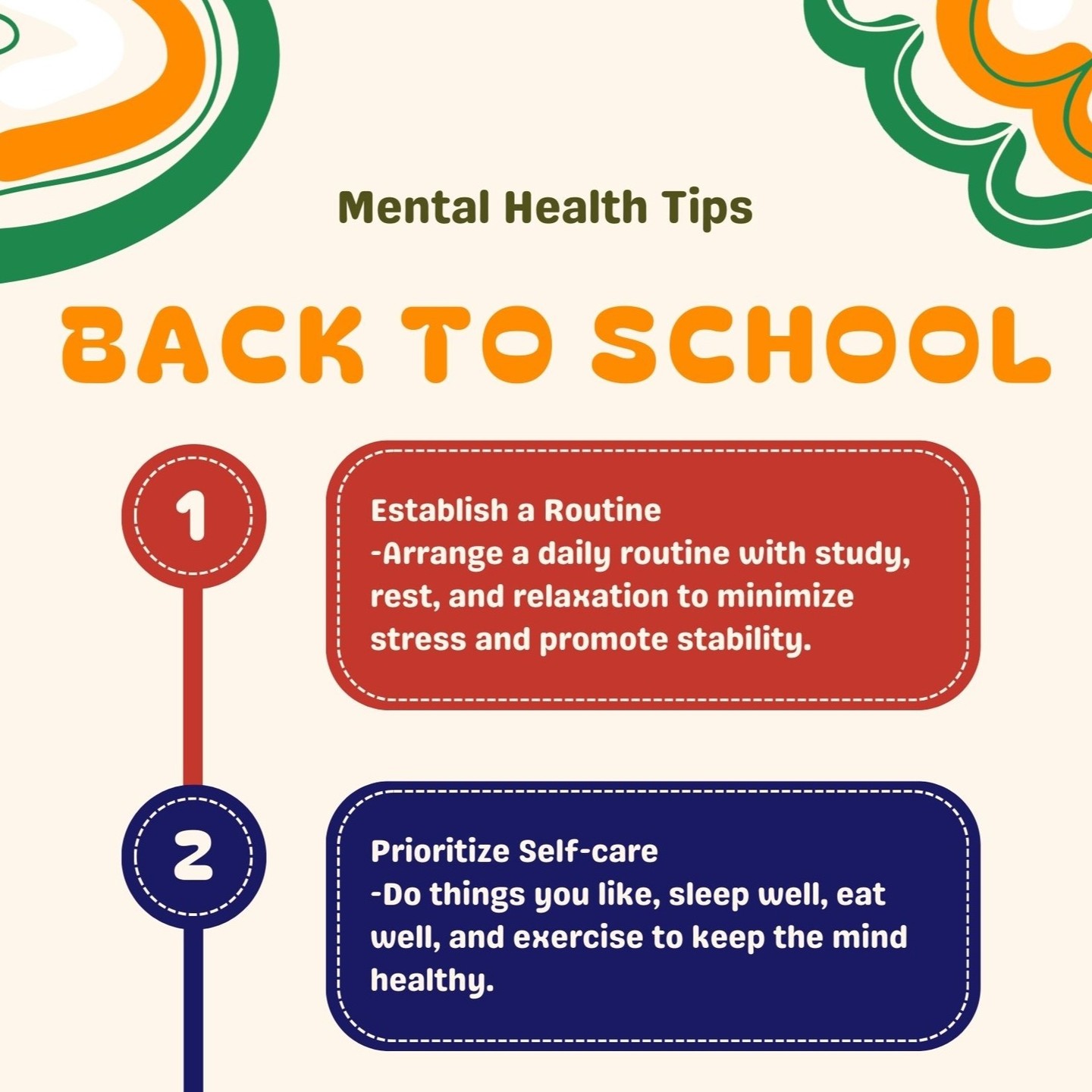 With back to school season upon us, NAESC's Student Outreach Committee would like to share some mental health tips to help aid you in the semester! College can be tough, but always remember you are never alone. Hoping everyone has a good start to the semester!