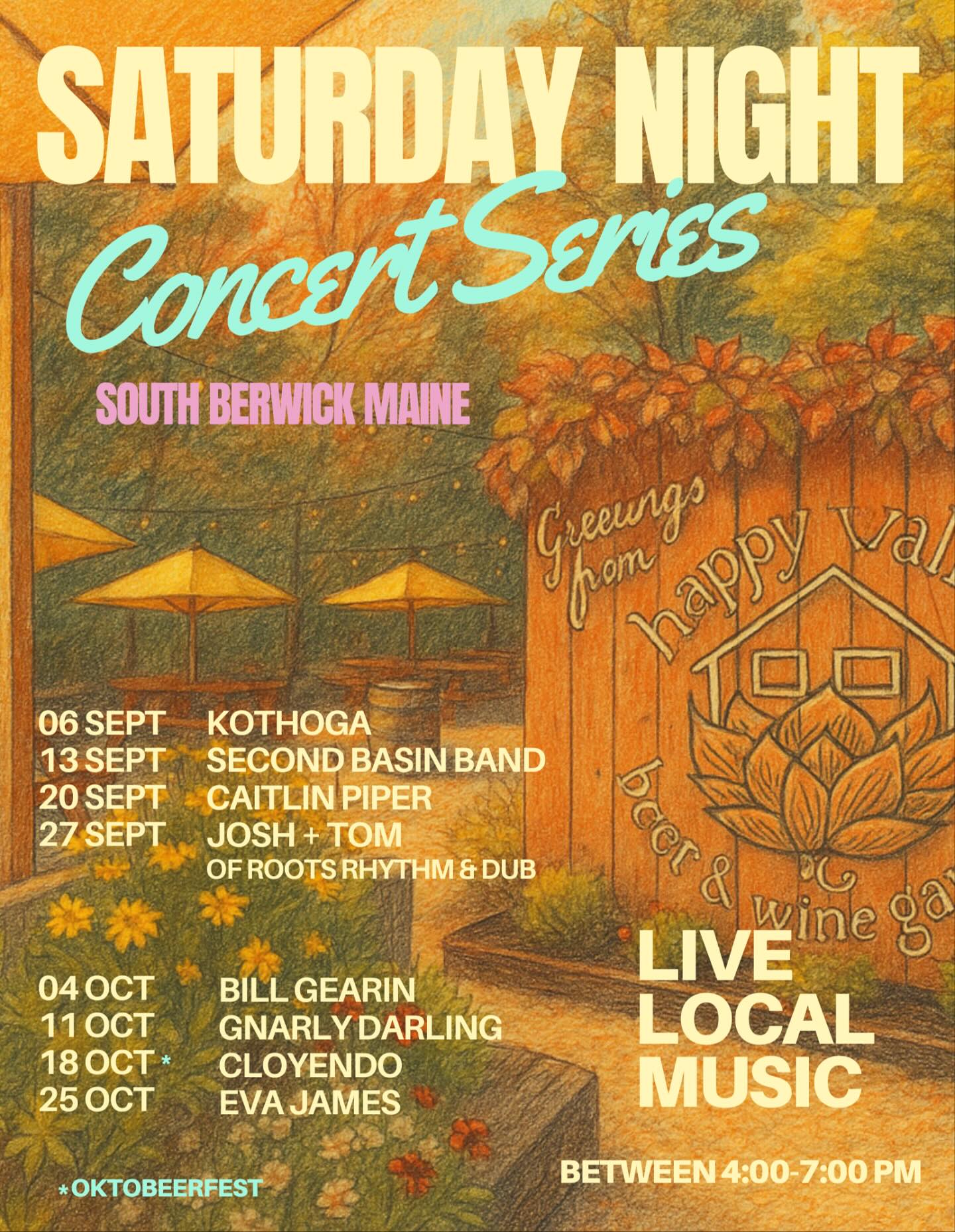 You know that moment when the sun is starting to set, your table orders another around, and everyone in your party remembered to bring their flannel? Now add live music, bistro lights, and a babbling brook.
Weāre excited too.
Donāt miss our live music line up for September and October!
#southberwick #southberwickme #rollinsfordnh #portsmouthnh #kitteryme #portlandme #livemusic #localivemusic #beergardenszn #drinklocal #drinkcraftbeer #drinkoutside #seacoastnh #seacoastmusicscene