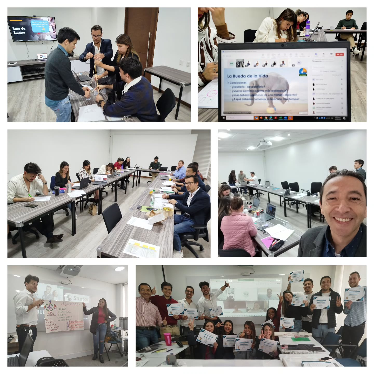 Qué gran experiencia haber compartido con líderes excepcionales de Colombia, Chile, Perú, Argentina, Brasil, Costa Rica y Estados Unidos en nuestro Programa de Liderazgo Transformacional.
Fueron unos meses de grandes retos y aprendizajes, donde cada experiencia y anécdota aportó un gran valor para el desarrollo de habilidades y competencias de todo el equipo.
Definitivamente el camino del liderazgo nunca se detiene, es un recorrido de disciplina, compromiso y aprendizaje permanente, el cual se construye y fortalece abriendo espacios para las conversaciones poderosas, para la escucha activa y las reflexiones profundas que invitan a la transformación individual y colectiva.
Gracias al GRUPO SNETOR por su confianza en nuestro programa de formación y a los líderes que nos acompañaron, por su energía, apertura y compromiso.
#liderazgotransformacional #leadership #formacionexperiencial #equiposefectivos #comunicacion #habilidadesgerenciales #compromiso #proposito #motivacion #crearaccion
