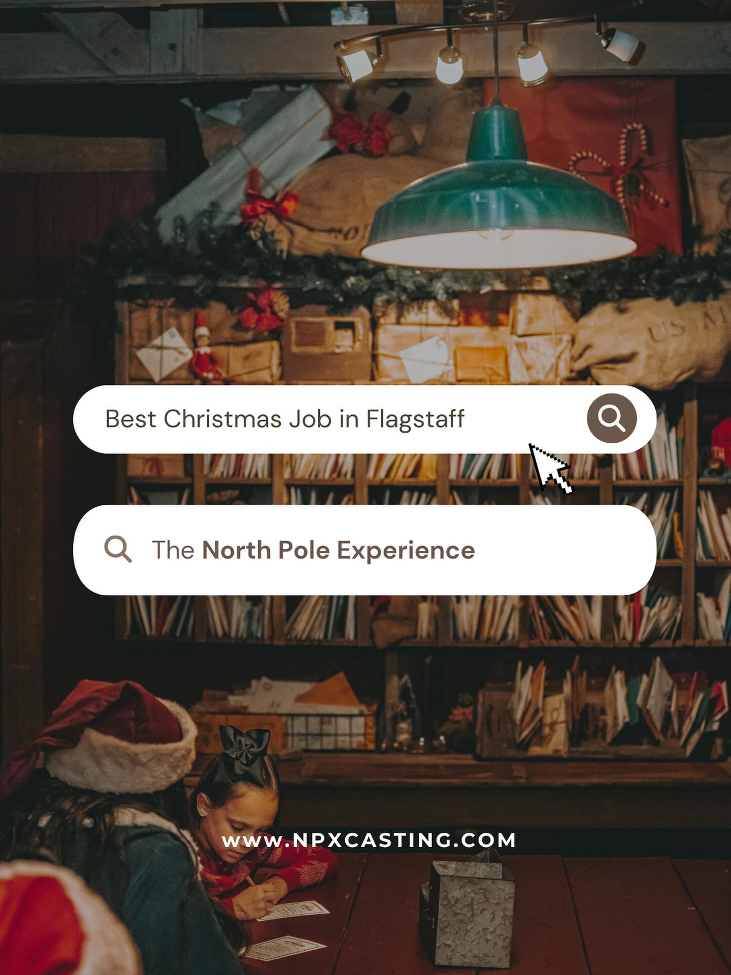 The best job you will ever have! ✨🎅🍭📫 Apply today with link in bio. Pay starting at $18 an hour! #northpoleexperience #flagstaff #flagstaffjobs #flagstaffcastingcall #christmasflagstaff