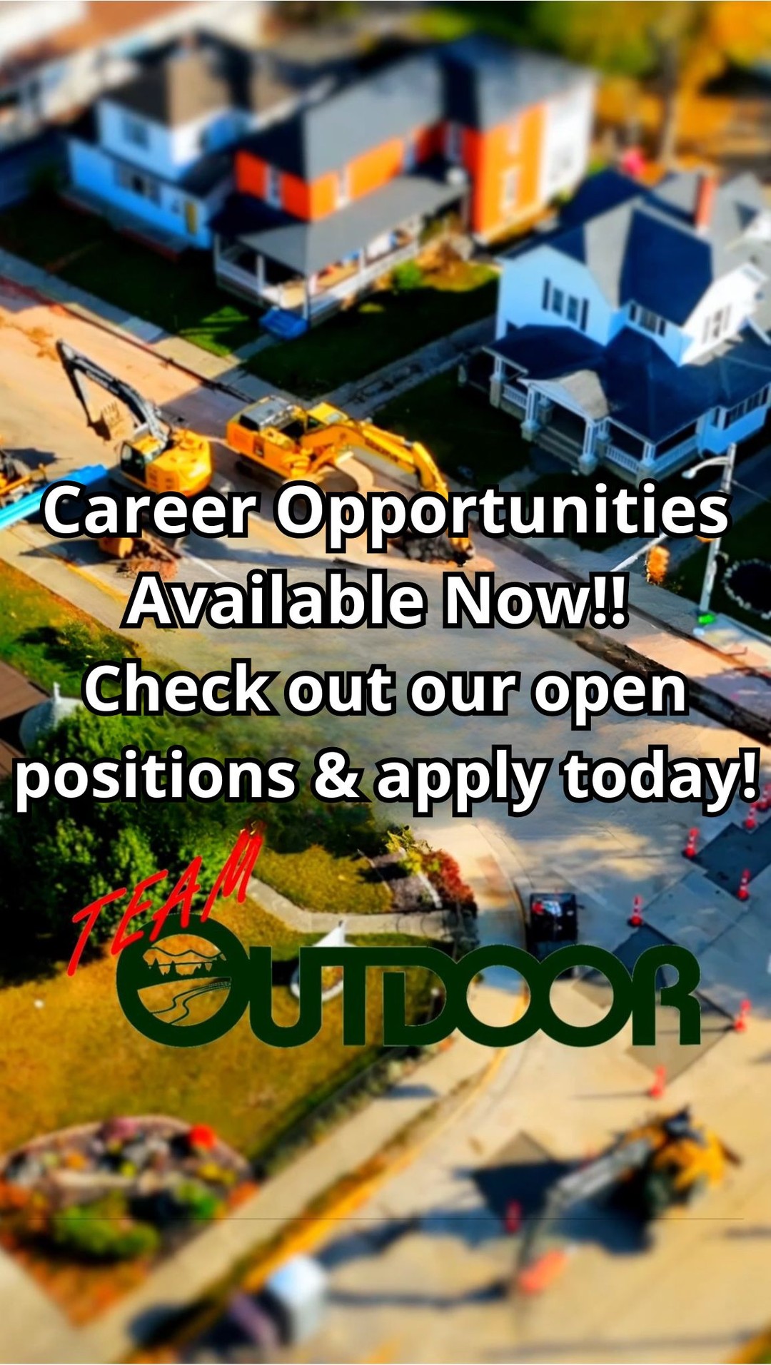 ICYMI!
Job descriptions along with pay & benefits are listed on our website! Check out our open positions and apply today! Please share with anyone you think might be interested!
If you have a passion for civil construction and want a fantastic team to work with, this may be the job for you!
www.outdoor-enterprise.com/estimator-contractmanager
www.outdoor-enterprise.com/laborer-operator
www.outdoor-enterprise.com/truckdriver
#teamoutdoor #nowhiring #CareerOpportunity #civilconstruction #constructionjobs #applytoday