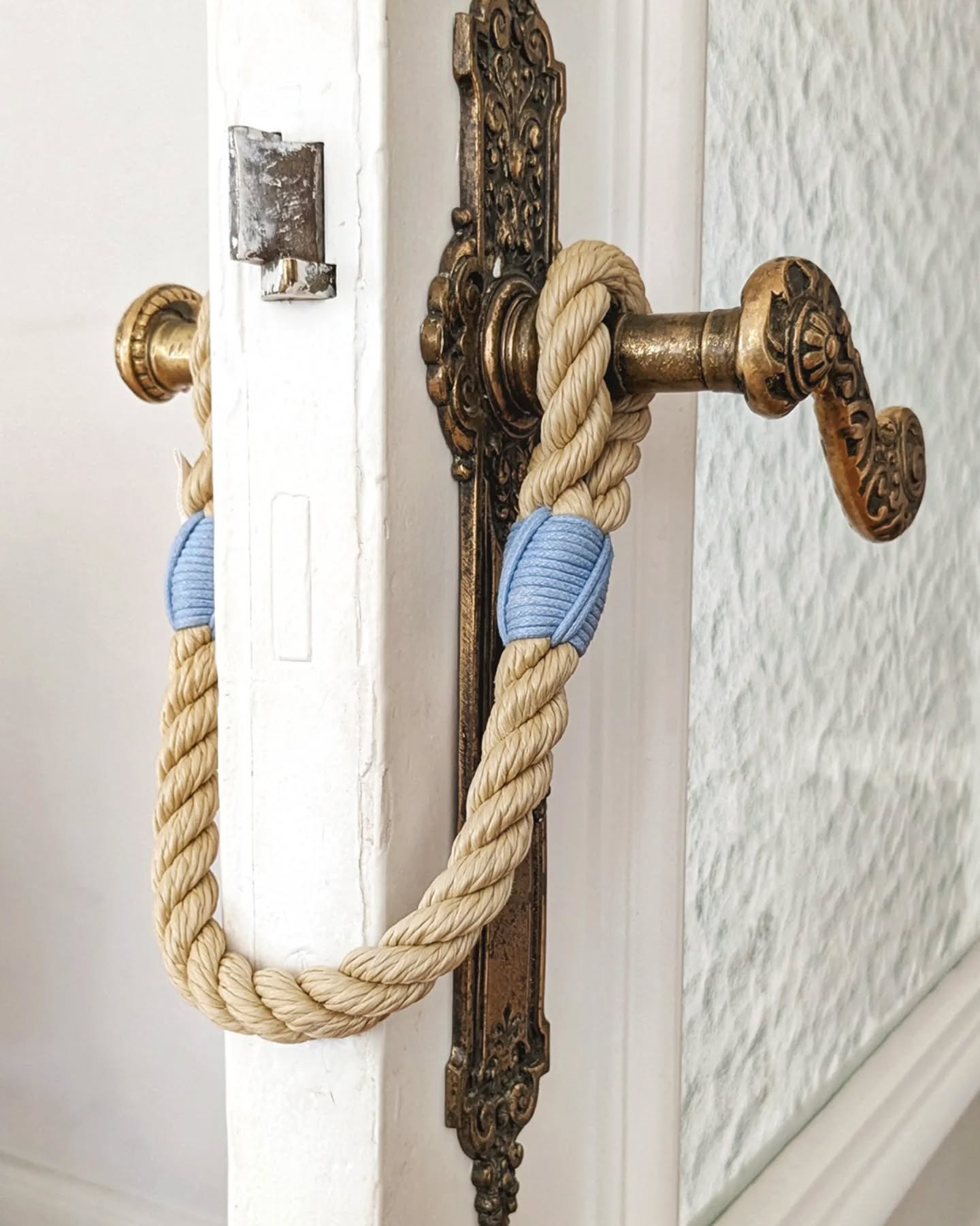 ...𝐰𝐞𝐧𝐧 𝐝𝐢𝐞 𝐤𝐥𝐚𝐩𝐩𝐞𝐫𝐧𝐝𝐞 𝐓ü𝐫 𝐦𝐚𝐥 𝐰𝐢𝐞𝐝𝐞𝐫 𝐧𝐞𝐫𝐯𝐭 😬
Unser neuer Türstopper aus starkem Tau verhindert zuverlässig das Zuschlagen der Tür – ganz ohne Bohren, Kleben oder Gummikeile. Nie wieder Türknaller – und ein Hund, der sich vor Schreck unter'm Schreibtisch versteckt 😳
Einfach an beiden Türklinken einhängen – fertig. Das weiche Tau dämpft sanft den Schwung und schützt dabei noch Türkante und Zarge.
Wie immer in vielen Tau- und Taklingfarben und individuell maßgefertigt👌🏻
#schönerwohnen #türtau #türstopper #türseil #spleissen #handmadeinhamburg #tauleinenmanufaktur #allesaustau