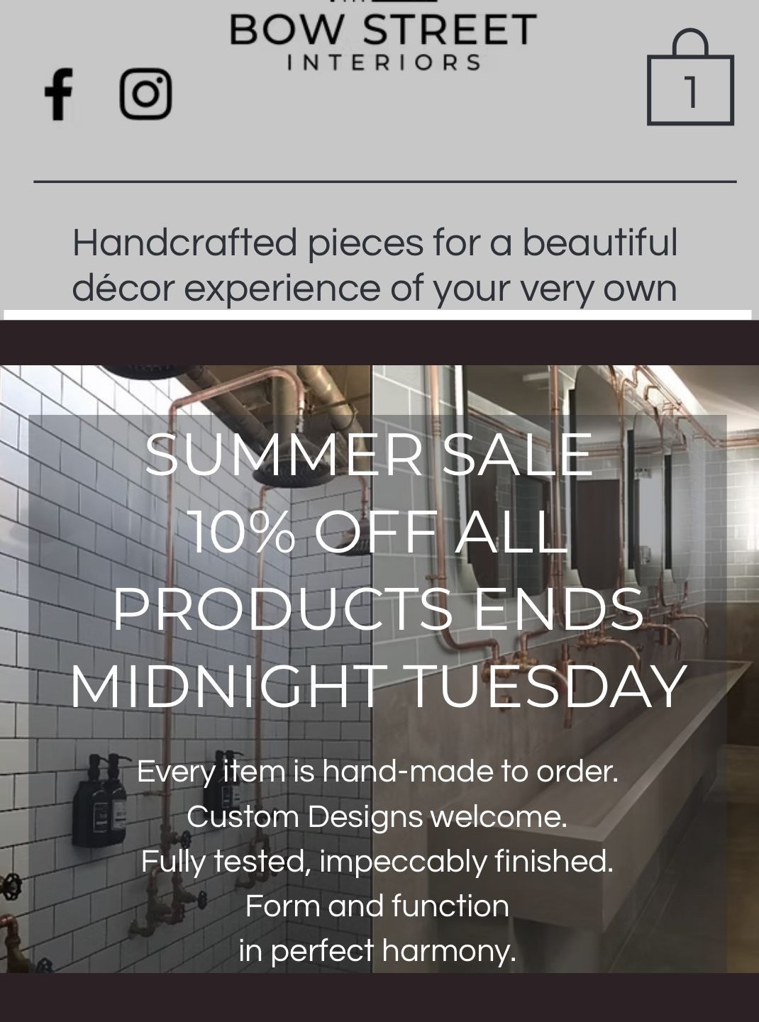 All products on our website, including bespoke orders, are 10% off until midnight Tuesday 2nd September.
Link in Bio .....
#copperradiator #copperbath #copperbathrooms #copperbathroom #bespokebathrooms #vintagebathroom #towelrail #towelradiator #radiator #copper #copperpipeart #copperpipework