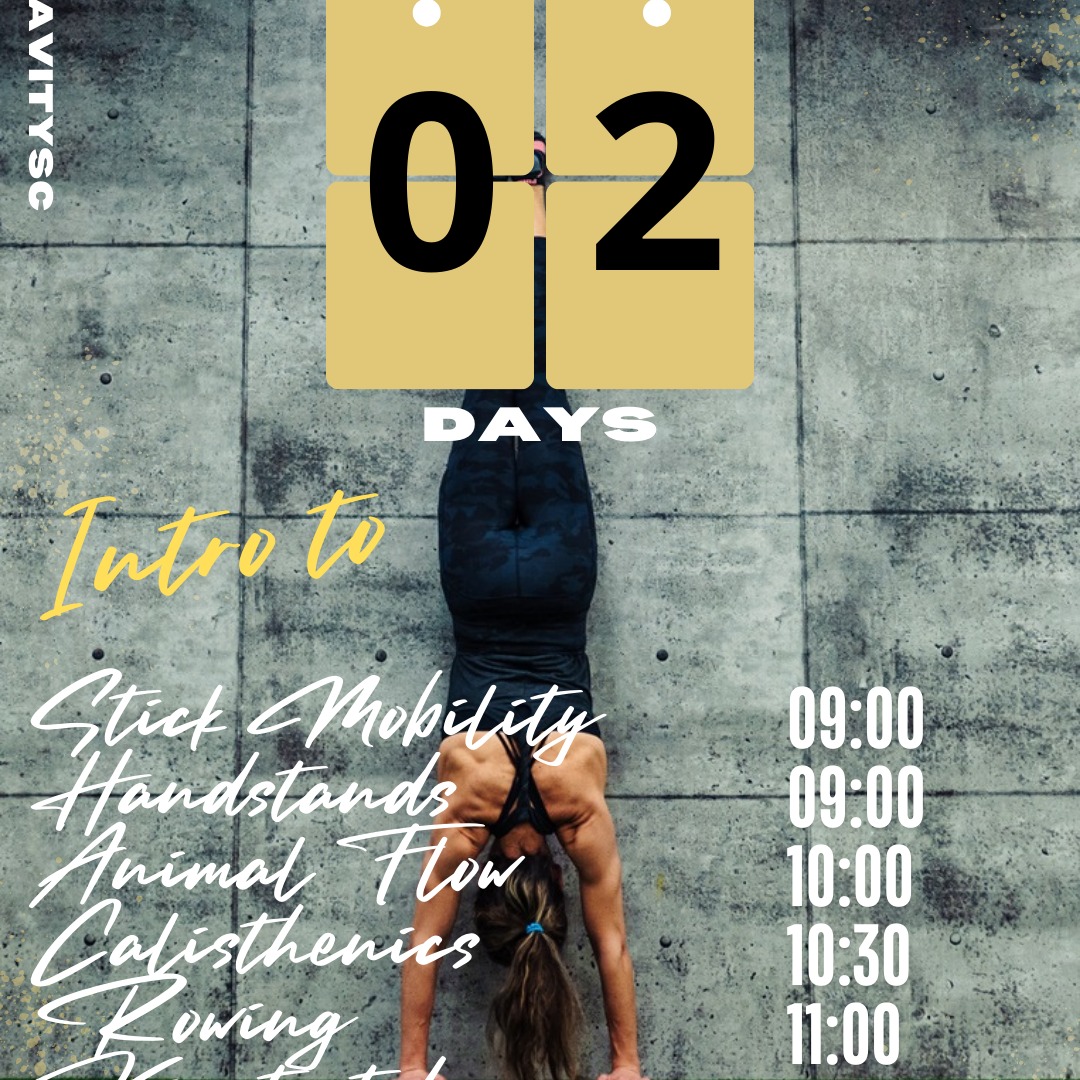 Open House - Sept 6th
Intro to Handstands (Complete Beginner) - Sept 7th
Strong Start - 9:20am M-F from Sept 8th
Come experience 30 minute sampler sessions of Calisthenics, Stick Mobility, Animal Flow and more.
Intro to Handstands – 9:30am Sun 7 Sept
For complete beginners. If you're curious about handstands this is for you. The focus of this session is ground-based and right-side-up, by design.
Our goal is to show how effective and enjoyable handstand training can be - without the fear factor of going upside down. For those wanting to try inverting, we’ll offer beginner-level progressions for anyone who feels ready. Participation is optional—no one will be pushed upside down!
Come check it out and see just how fun and effective this training really is.
Monday sees the start of our 9:20am classes - drop the kids and swing on by for our complimentary Strong Start class (suitable for parents, remote/flexible workers and active retirees).
#trysomethingnew #openhouse #parents #remoteworkers #activeretirees